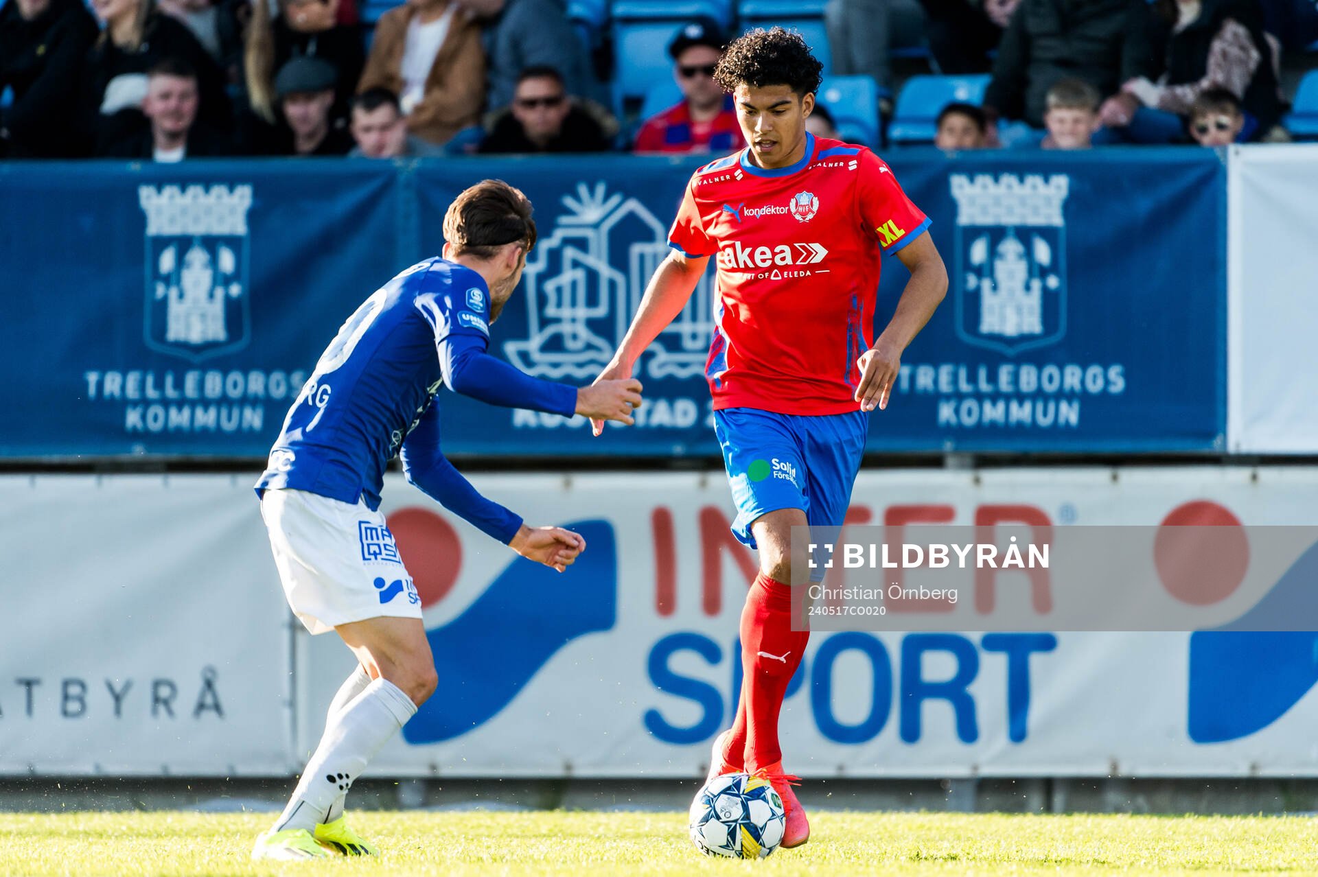 Trelleborgs Felix Hörberg och Helsingborgs Milan Silva