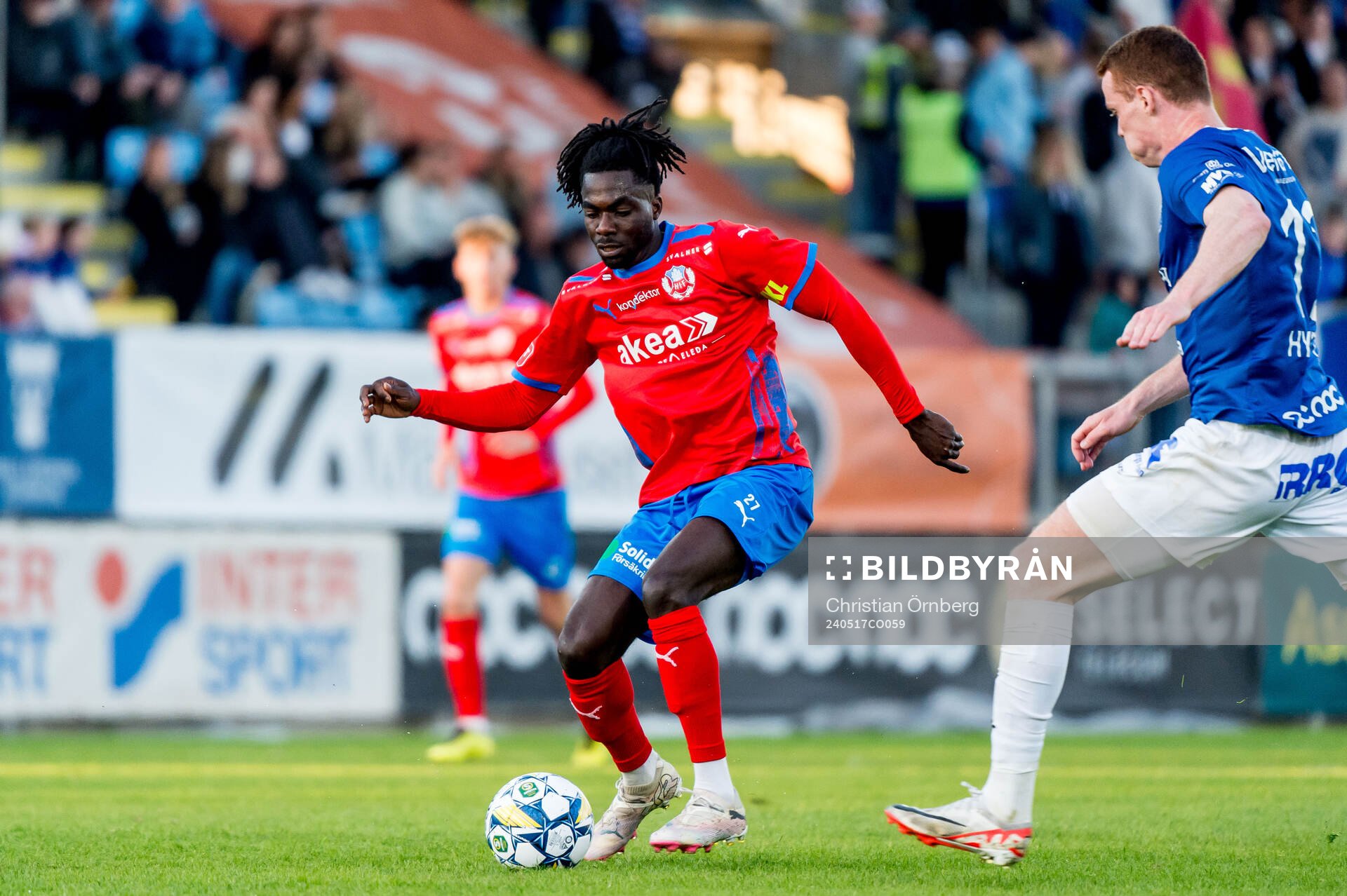 Helsingborgs Benjamin Acquah och Trelleborgs Zander Hyltoft