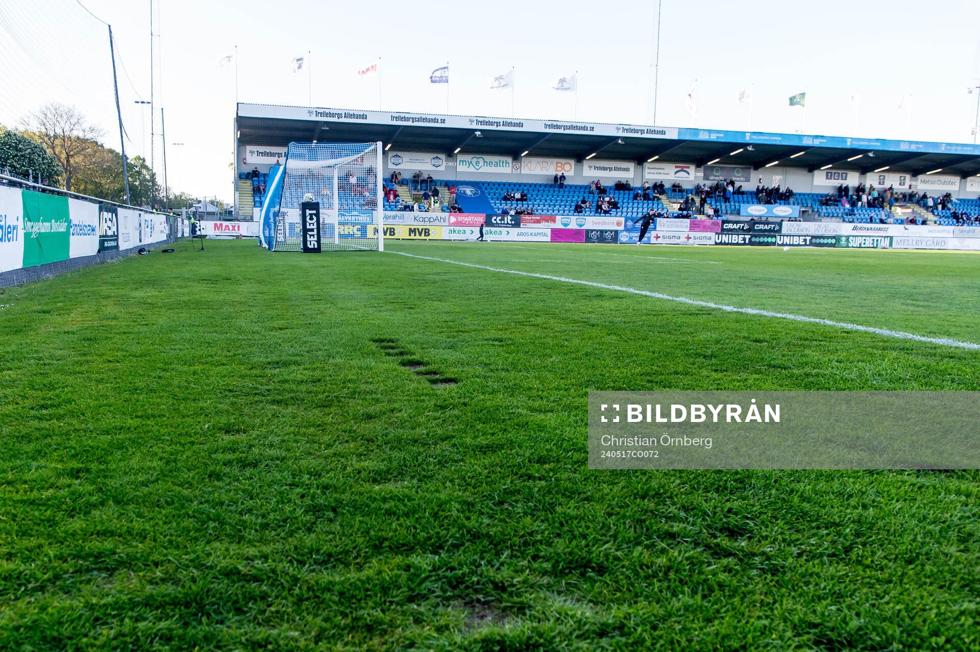 Vångavallen innan fotbollsmatchen i Superettan mellan Trelleborg och Helsingborg den 17 maj 2024 i Trelleborg. 