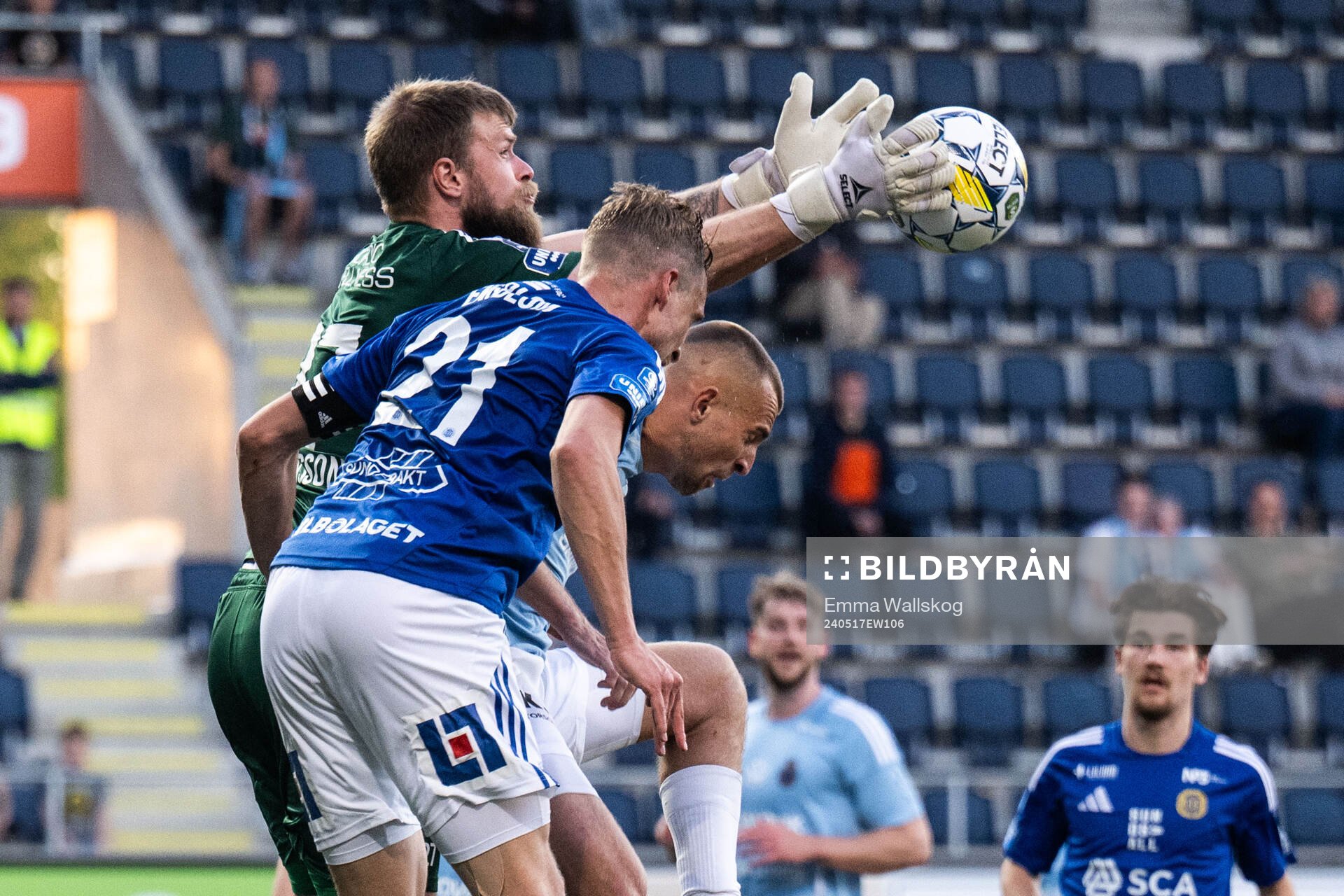 Gefles målvakt Tobias Johansson och GIF Sundsvalls Pontus