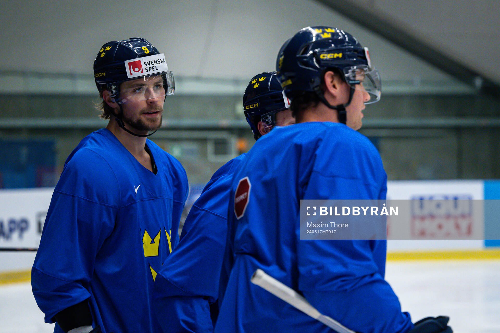 Adrian Kempe of Sweden at a practice session