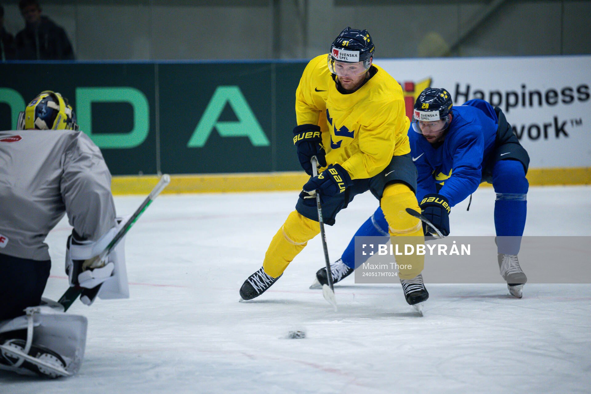Carl Grundström and Marcus Pettersson of Sweden at a