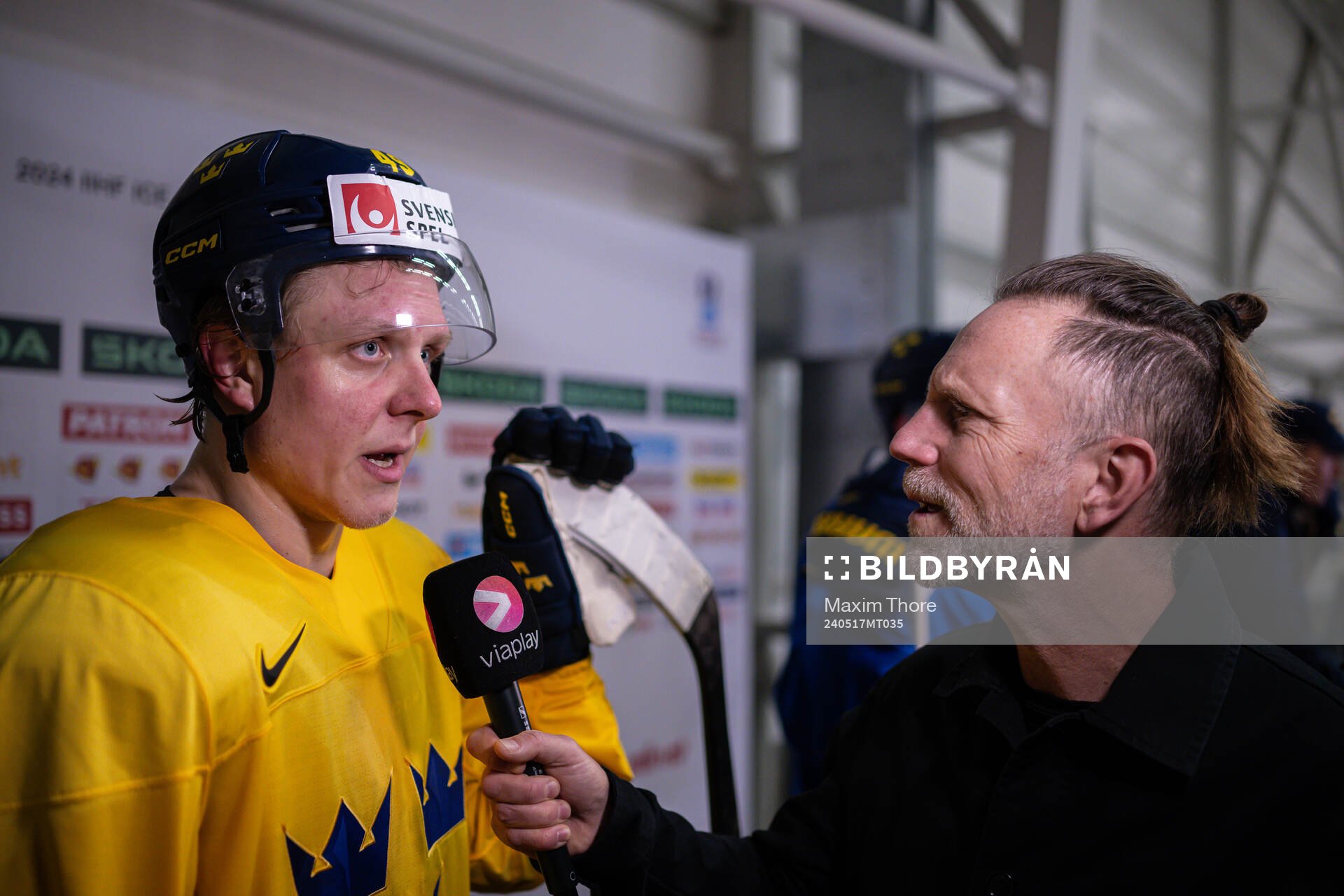 Fabian Zetterlund of Sweden is interviewed