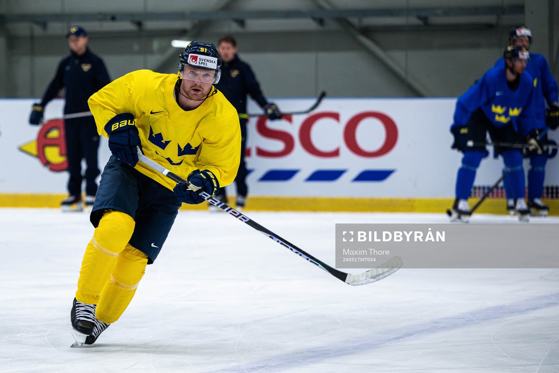 Carl Grundström of Sweden at a practice session
