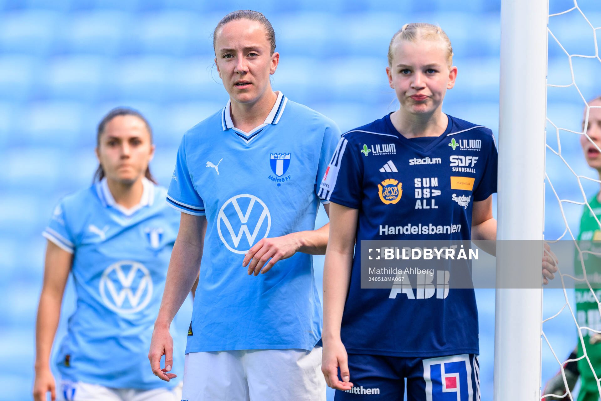 Malmö FFs Anna Plantin och Sundsvalls Tyra Lindqvist