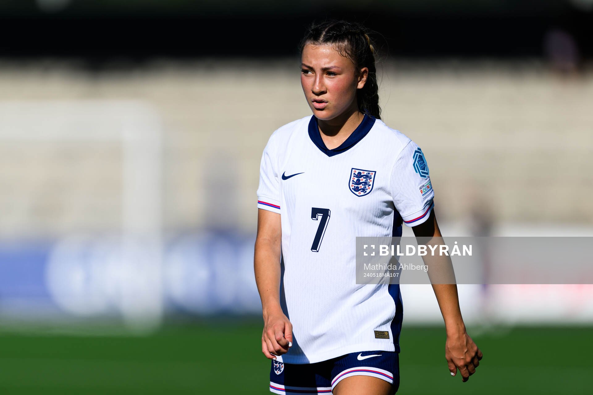 Noa Ortega of England looks dejected