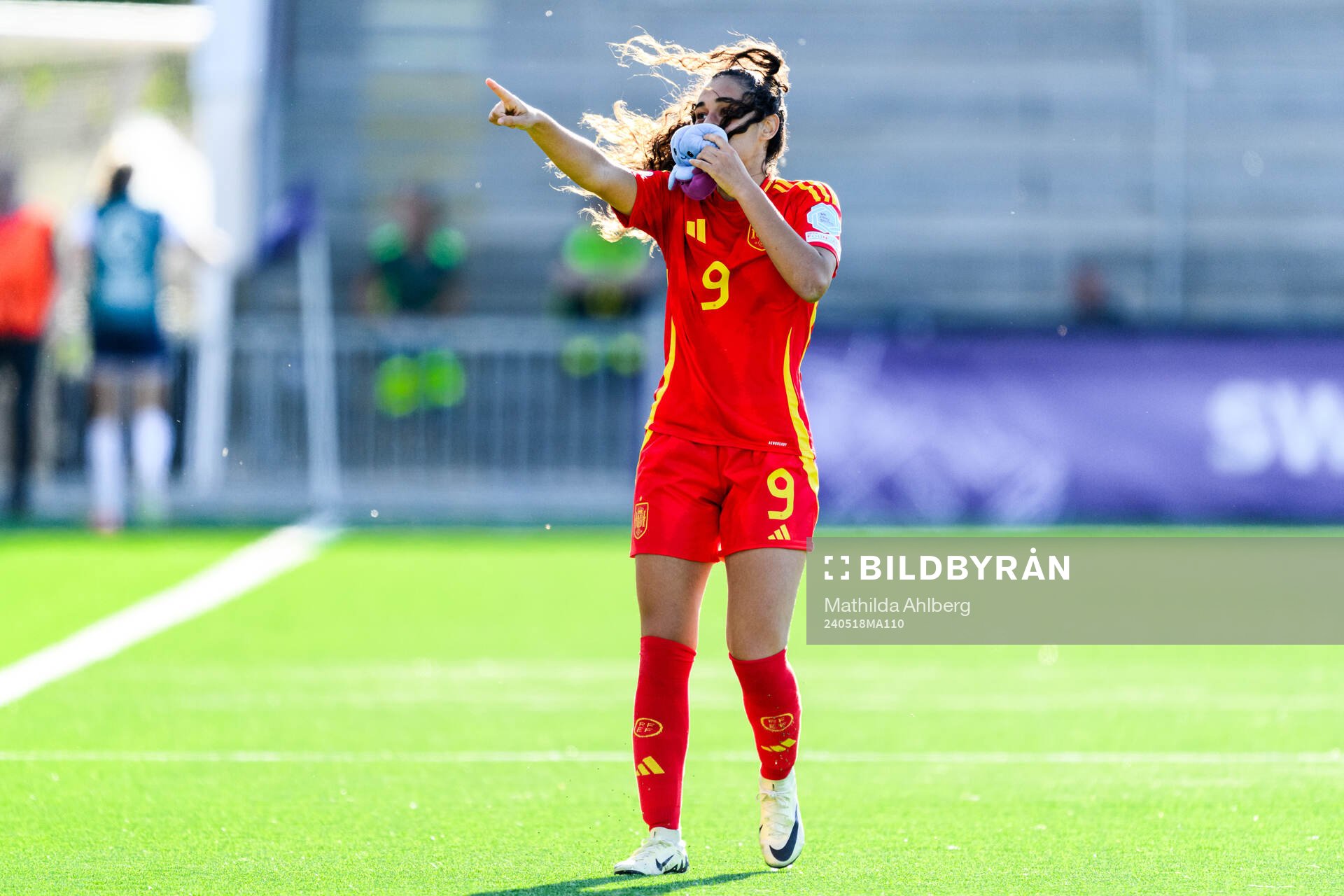 Celia Segura of Spain celebrates