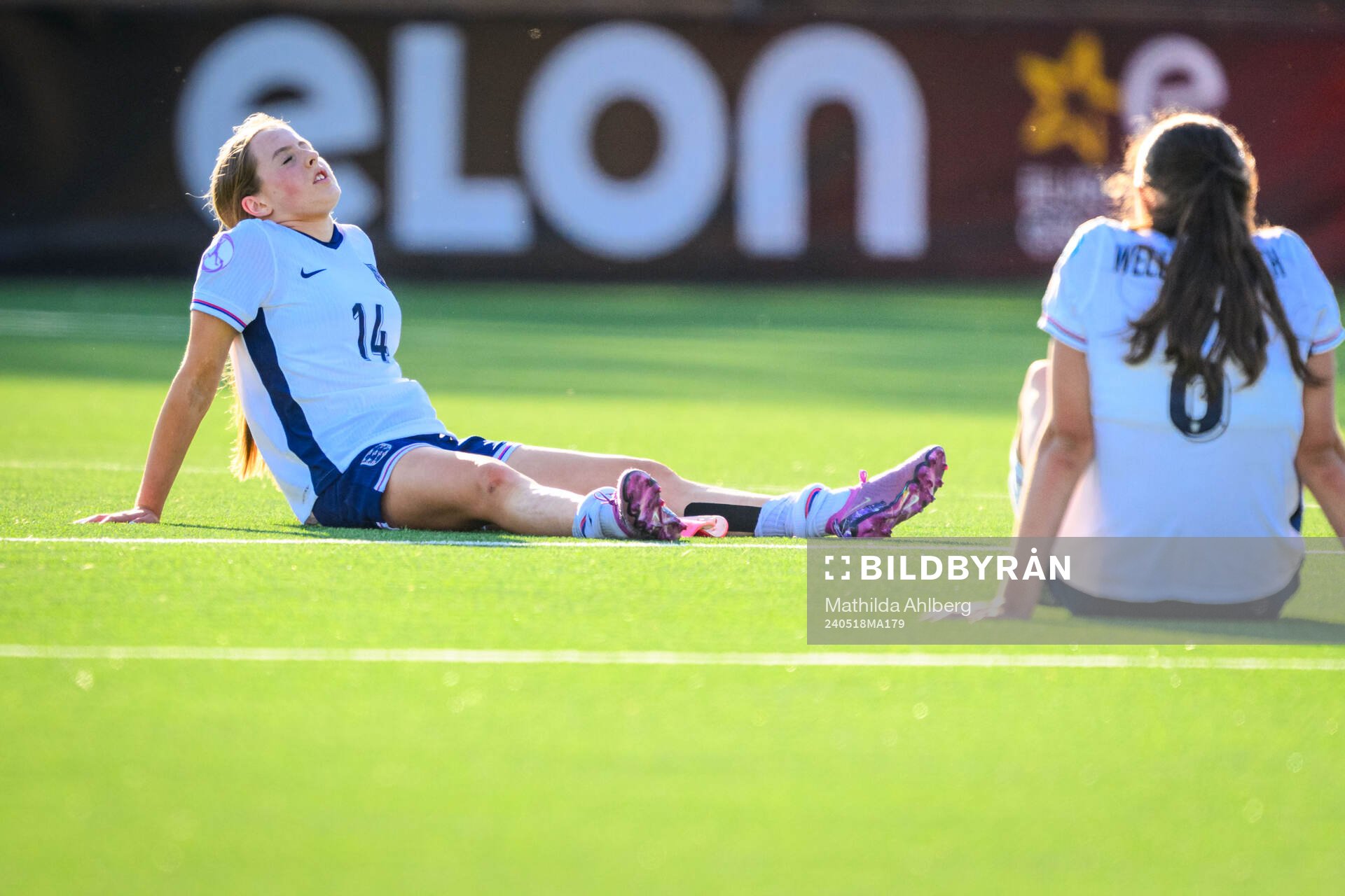 Emily Cassap of England looks dejected