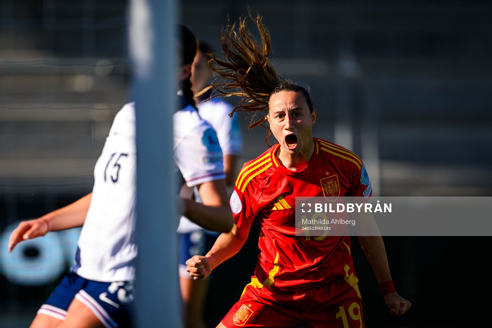 Alba Cerrato of Spain celebrates scoring 0-1
