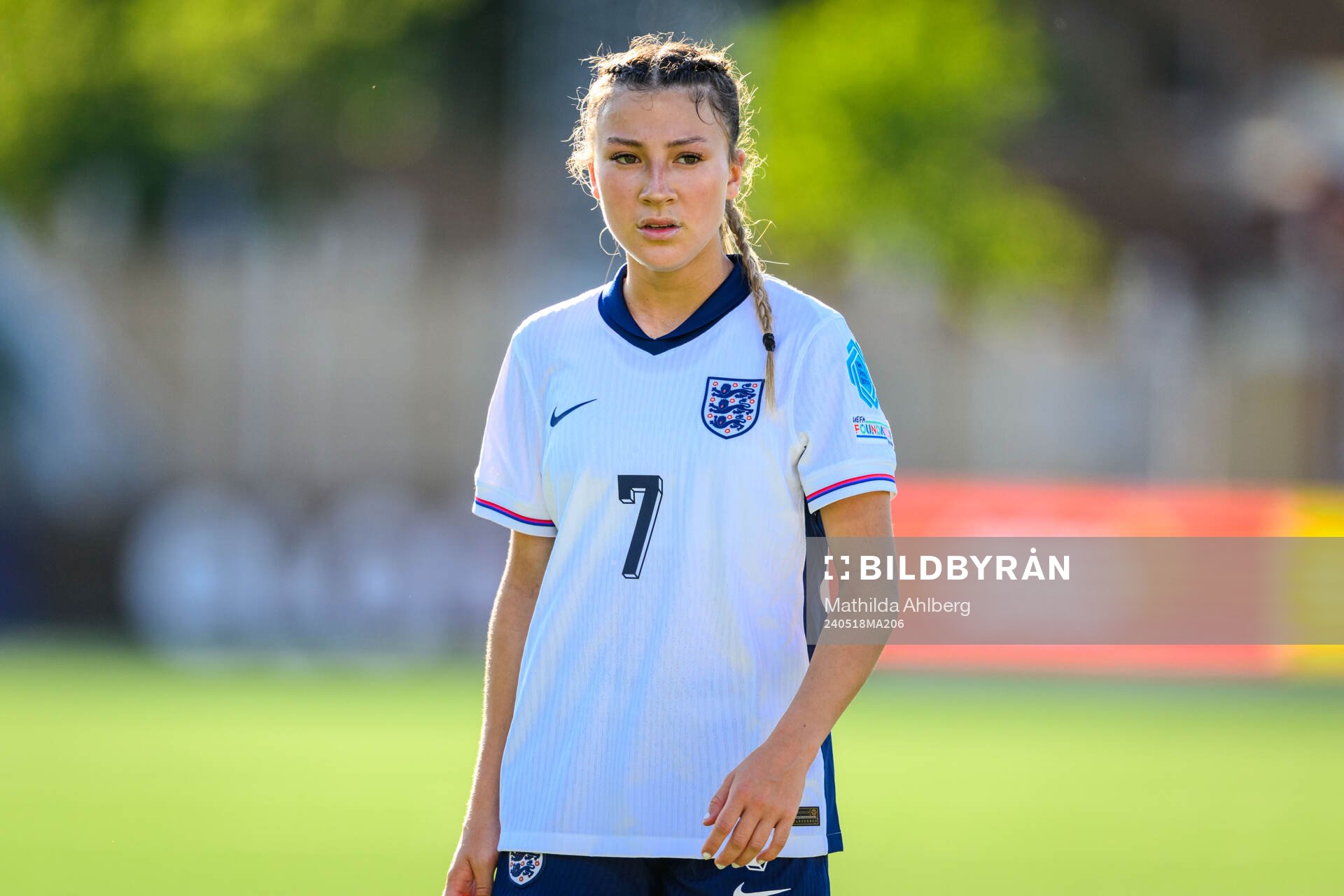Erica Parkinson of England looks dejected