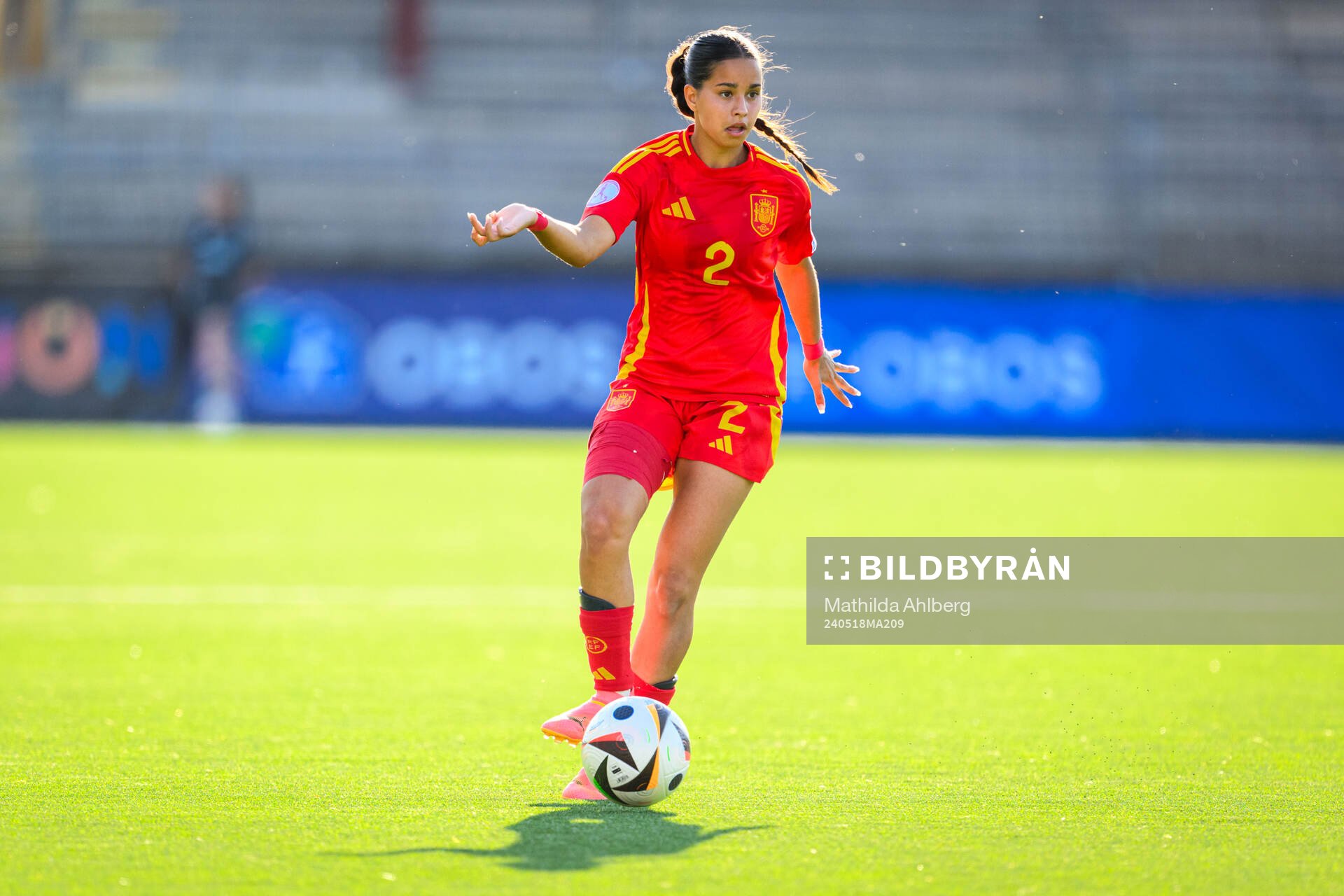 Martina Gonzalez of Spain during the UEFA European Women’s Under-17 Championship final match between England and Spain on May 18, 2024 in Malmö.
