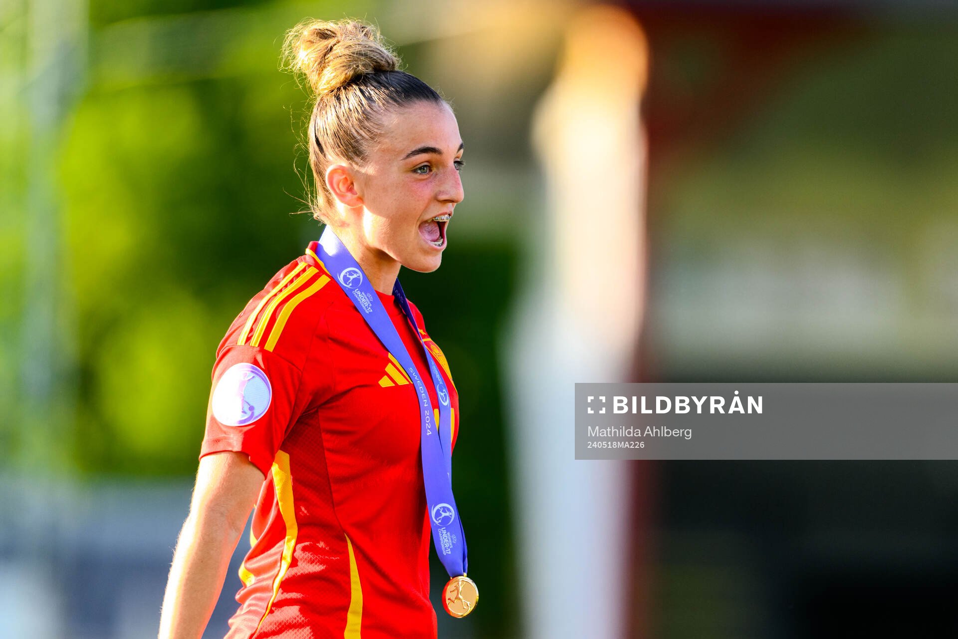 Irune Dorado of Spain celebrates
