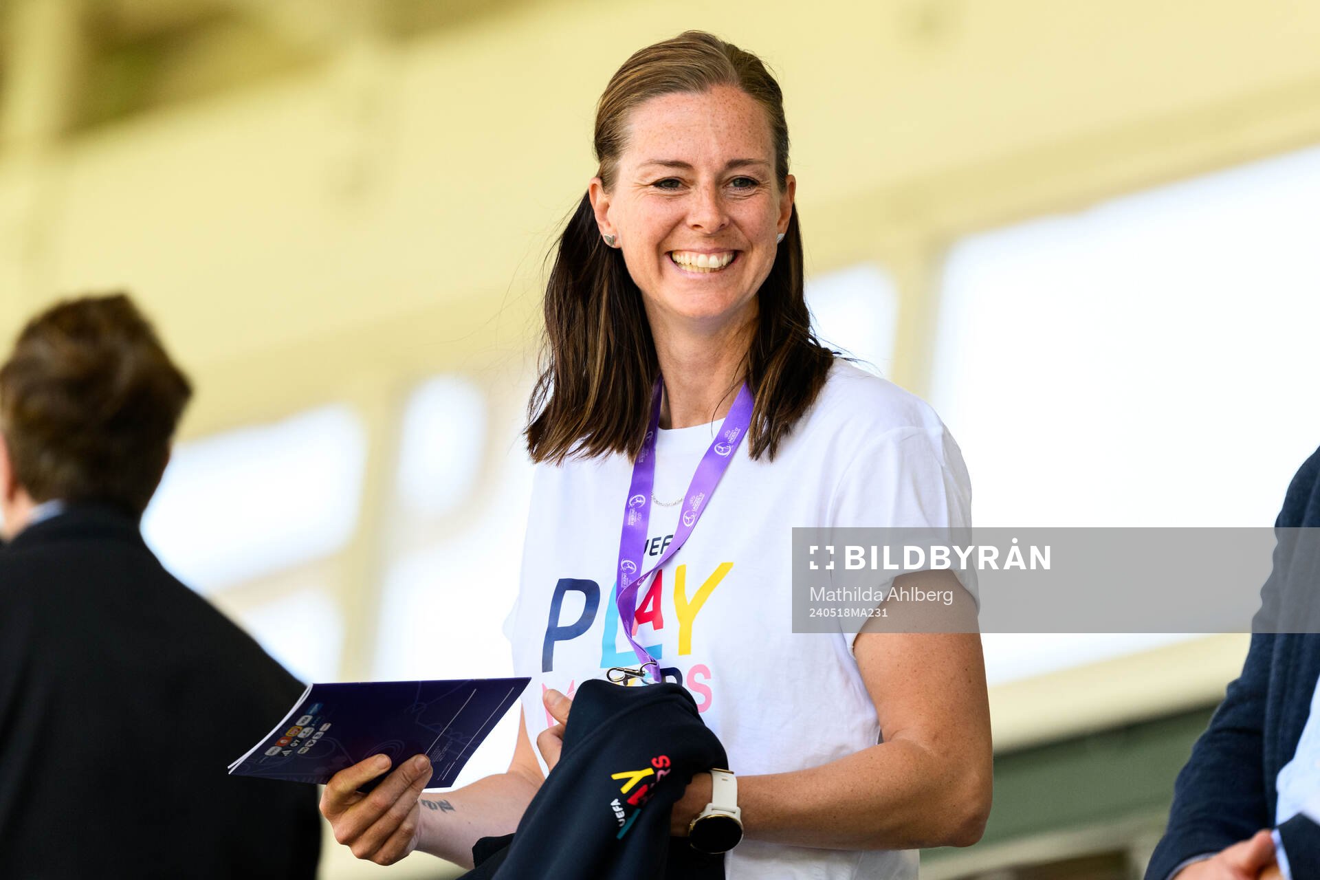 Lotta Schelin, ambassador of the UEFA project Playmakers,