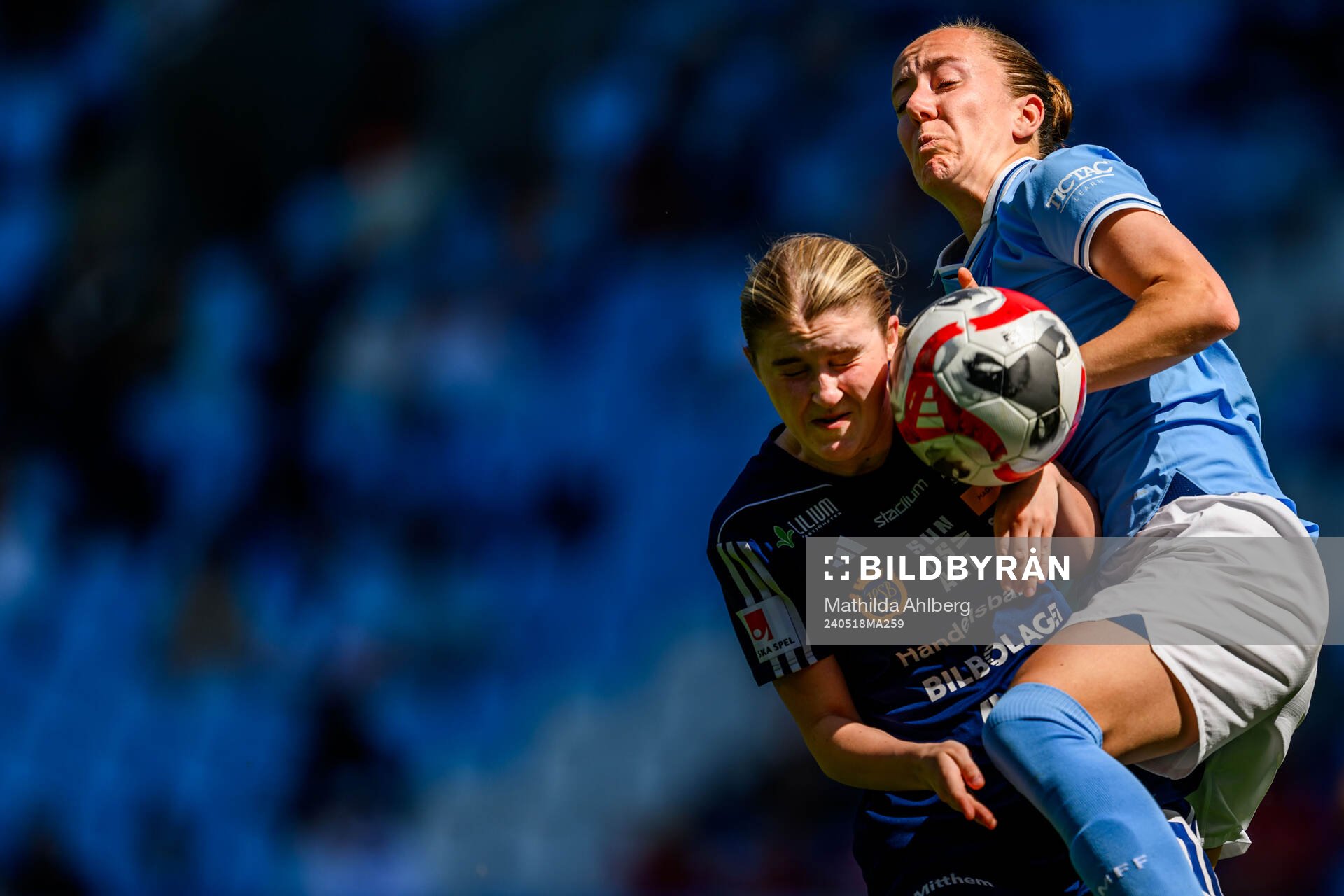 Sundsvalls Linnea Sahlin och Malmö FFs Anna Plantin