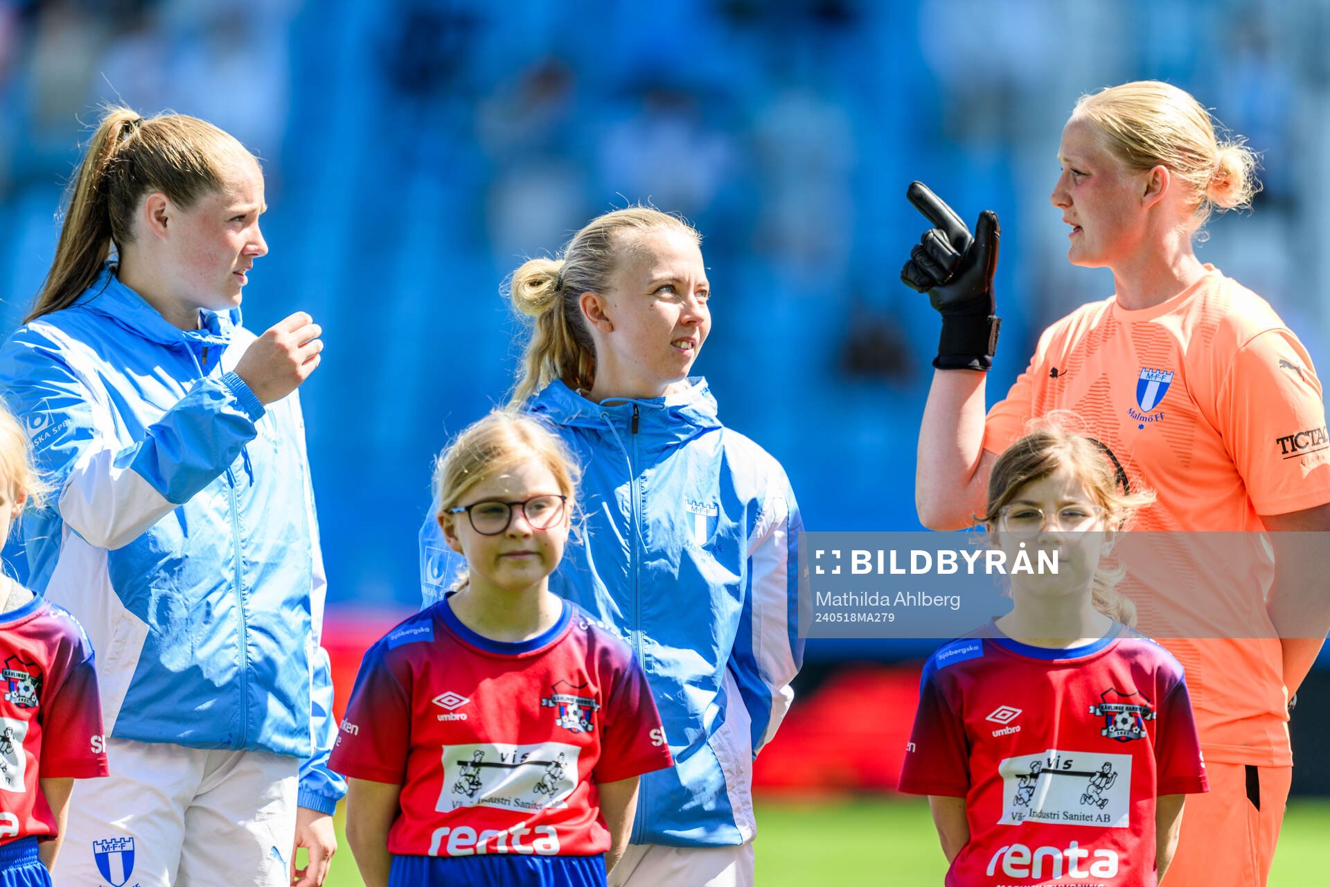 Malmö FFs Linnea Svensson, Nathalie Hoff Persson och