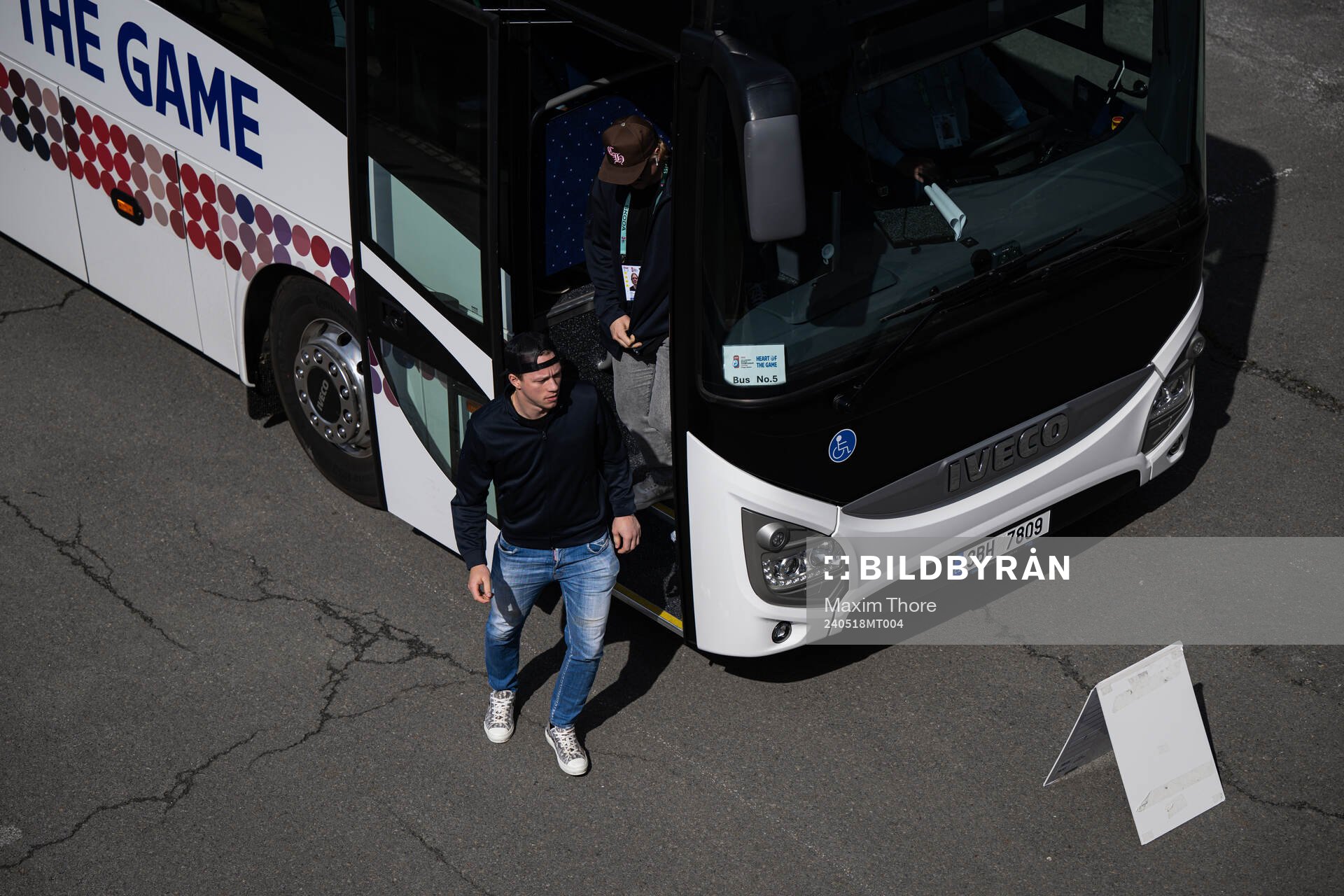 Lucas Raymond of Sweden arrive to the arena