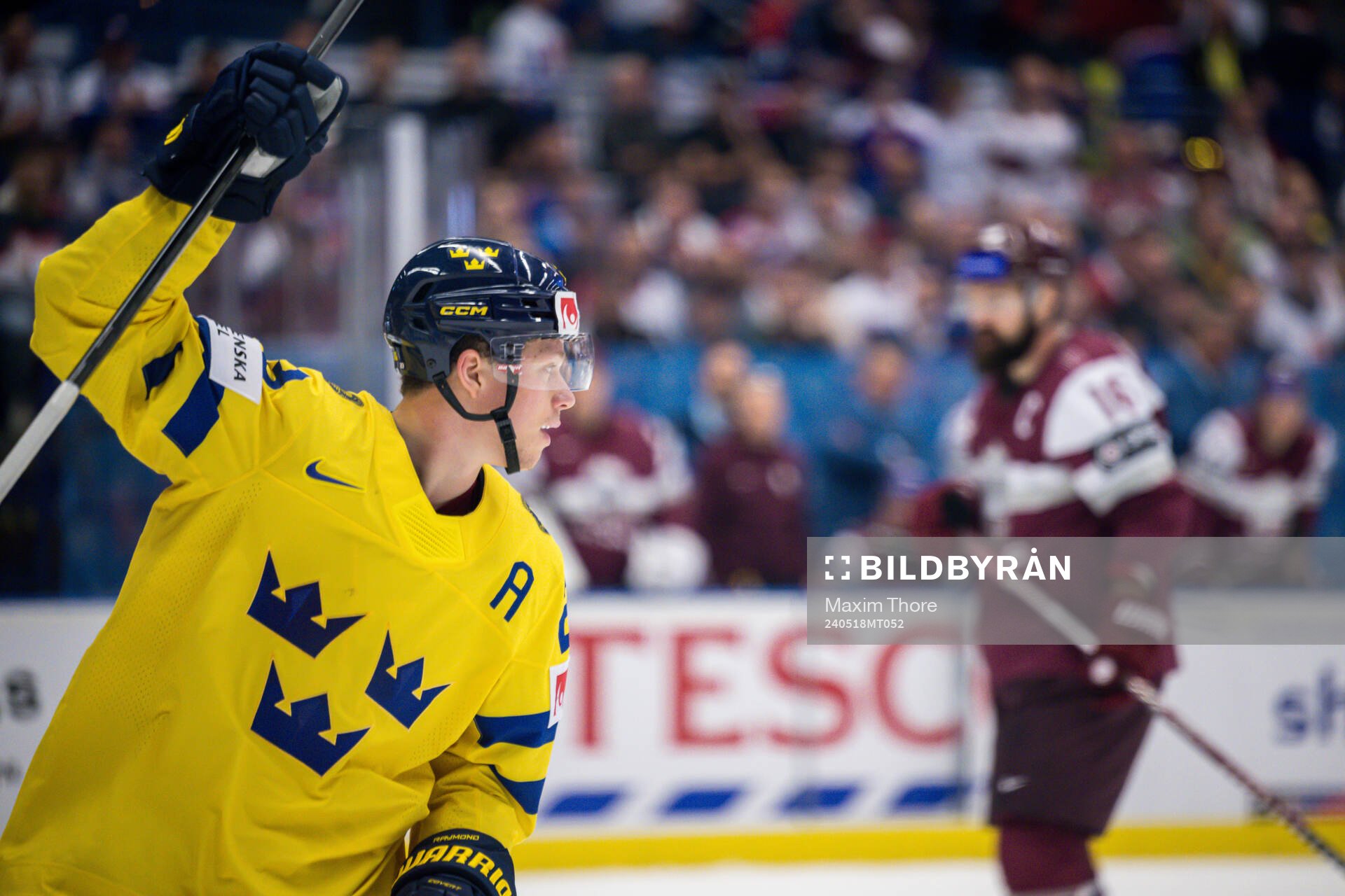 Lucas Raymond of Sweden celebrates