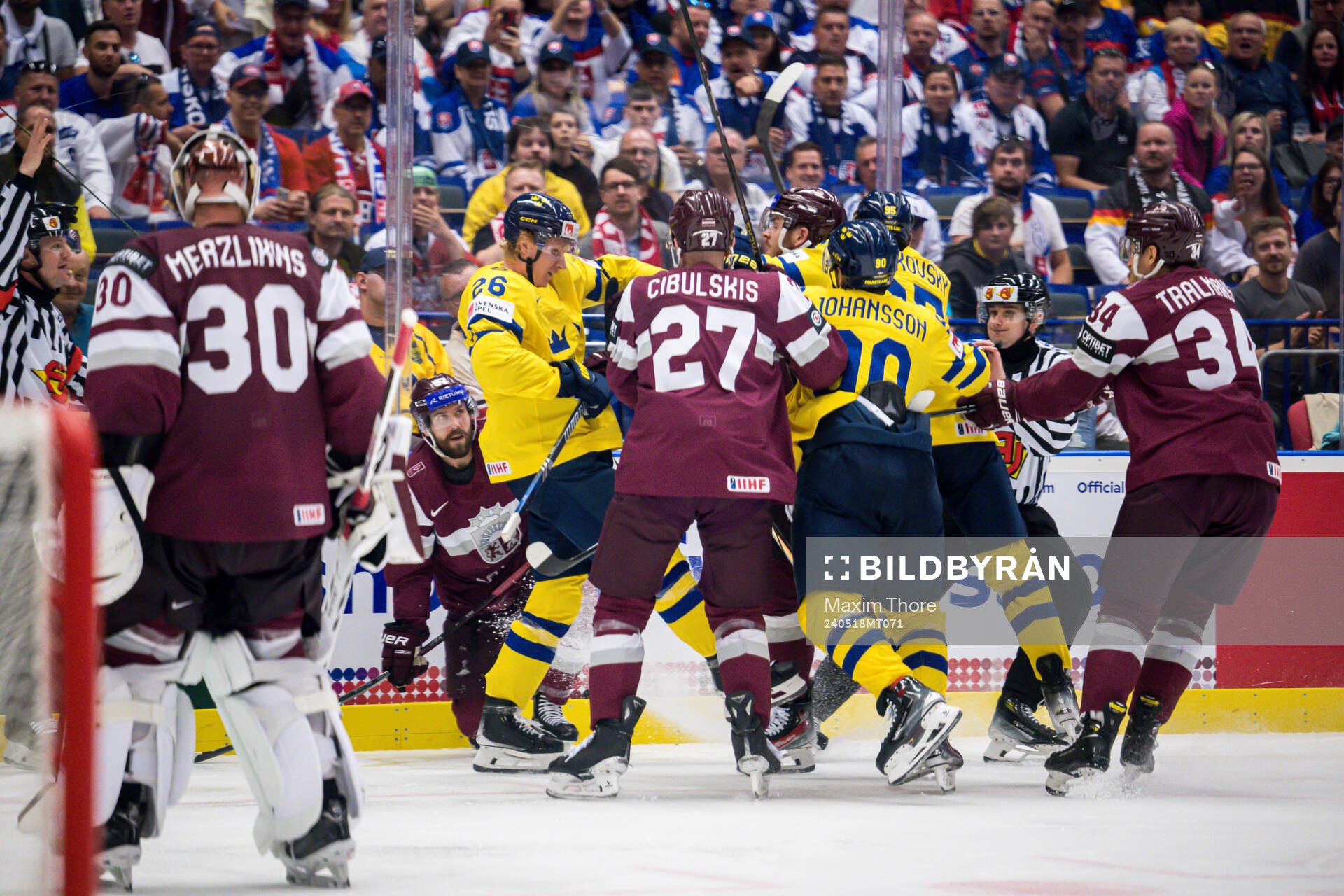 Rasmus Dahlin and Marcus Johansson of Sweden