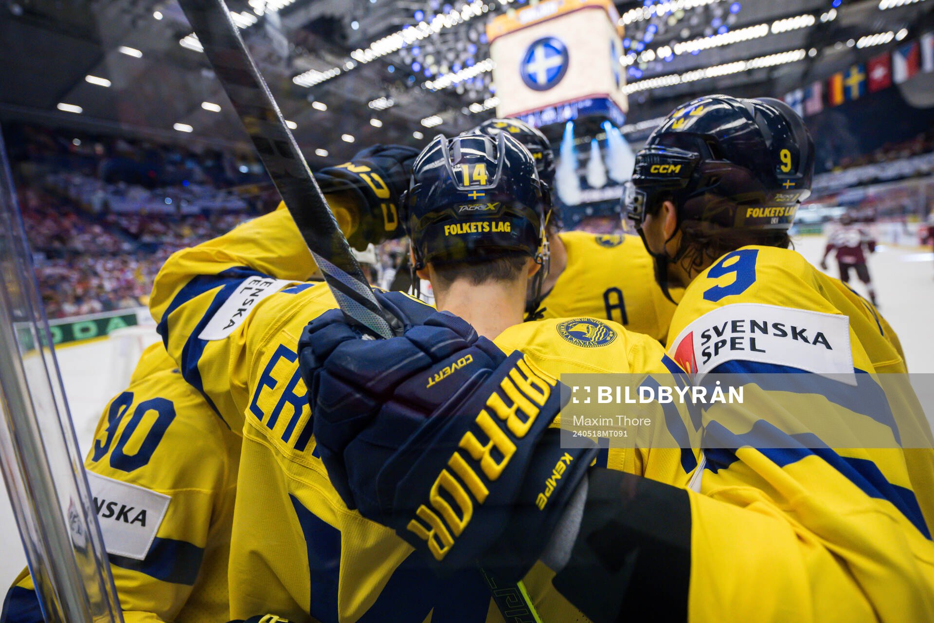 Joel Eriksson Ek of Sweden celebrates