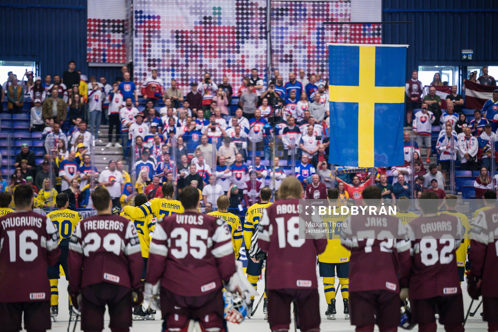 Erik Karlsson and Victor Hedman of Sweden
