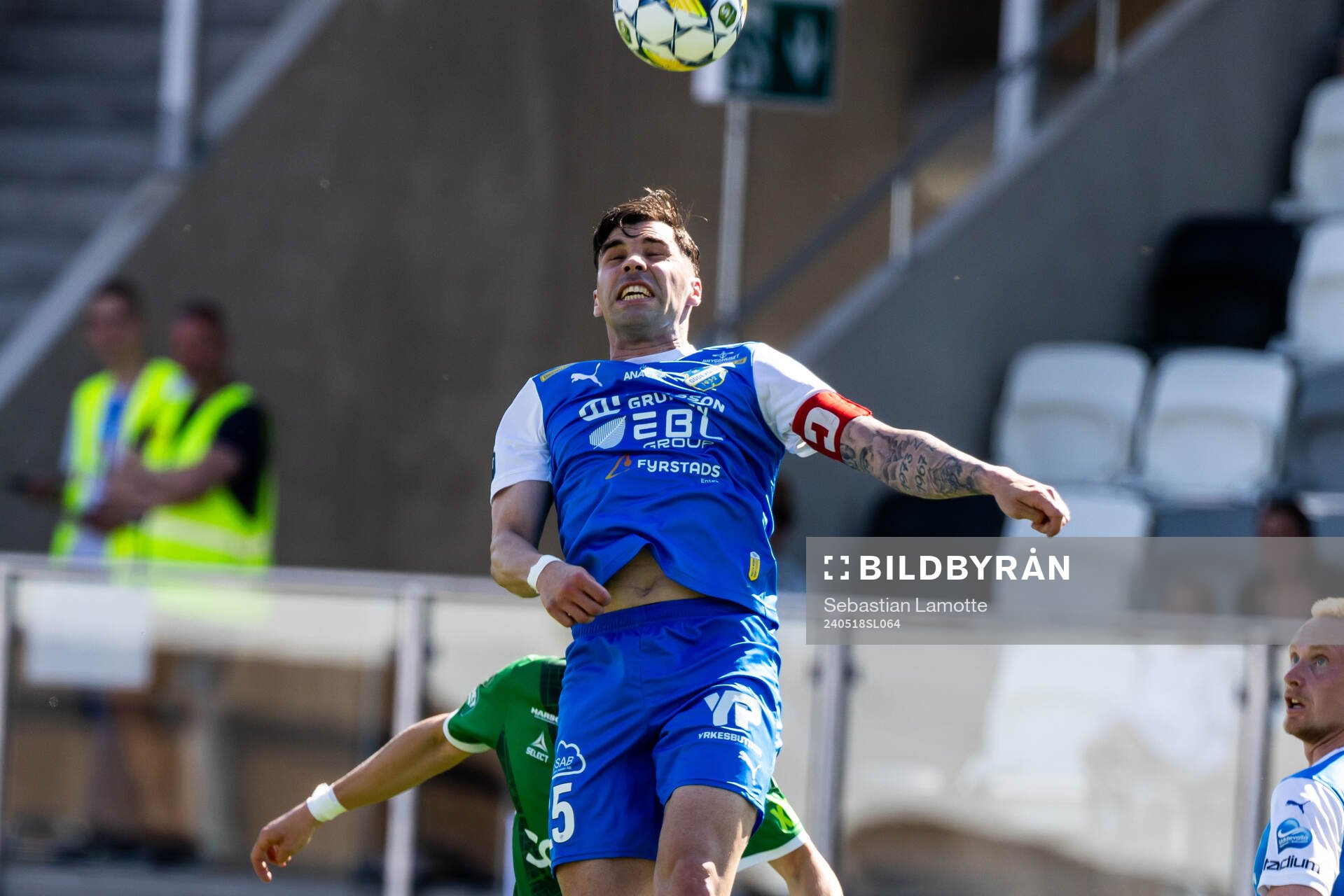 IK Oddevolds Kenan Mehovic under fotbollsmatchen i Superettan mellan IK Oddevold och Brage den 18 maj 2024 i Uddevalla. 