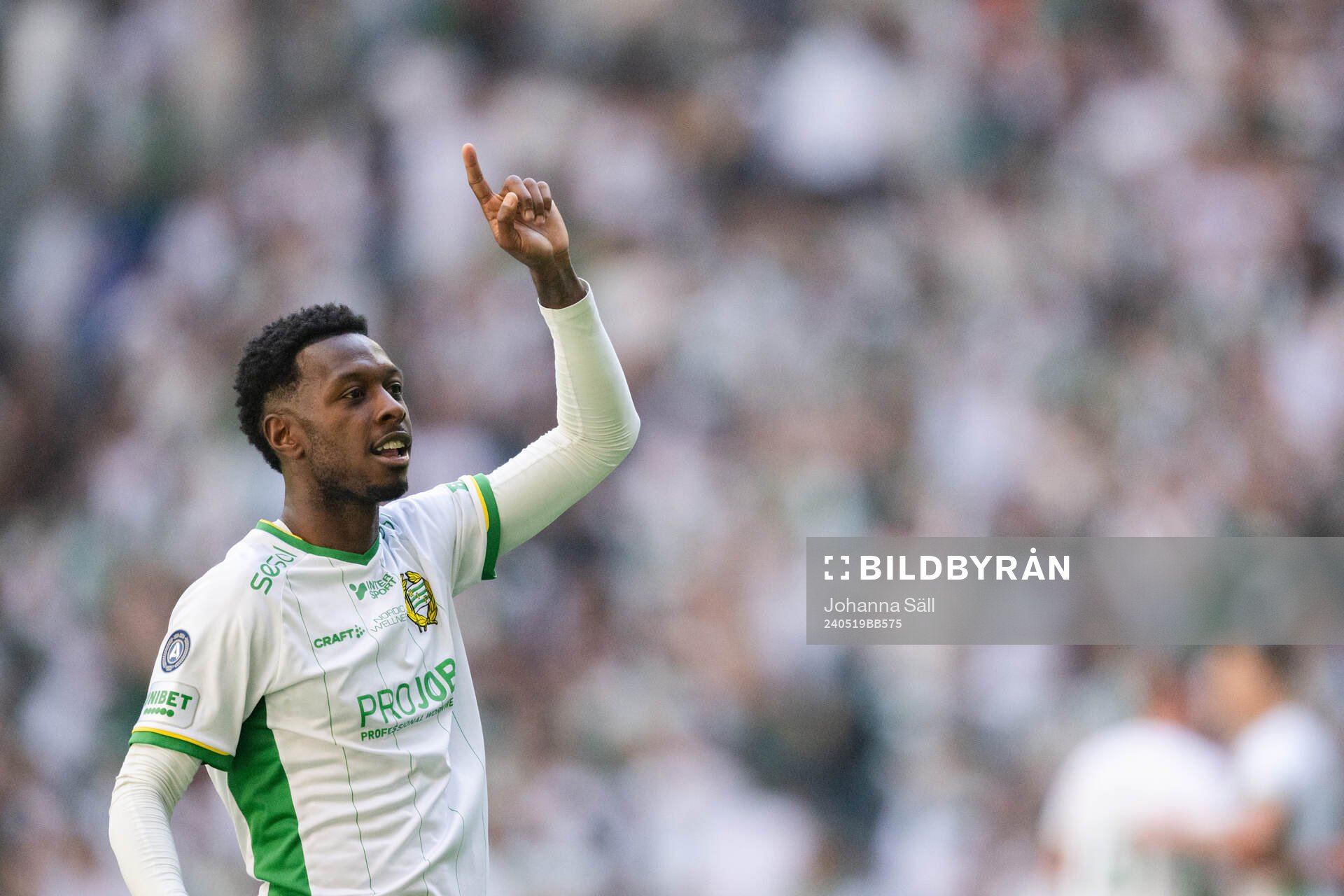 Hammarbys Shaquille Pinas jublar