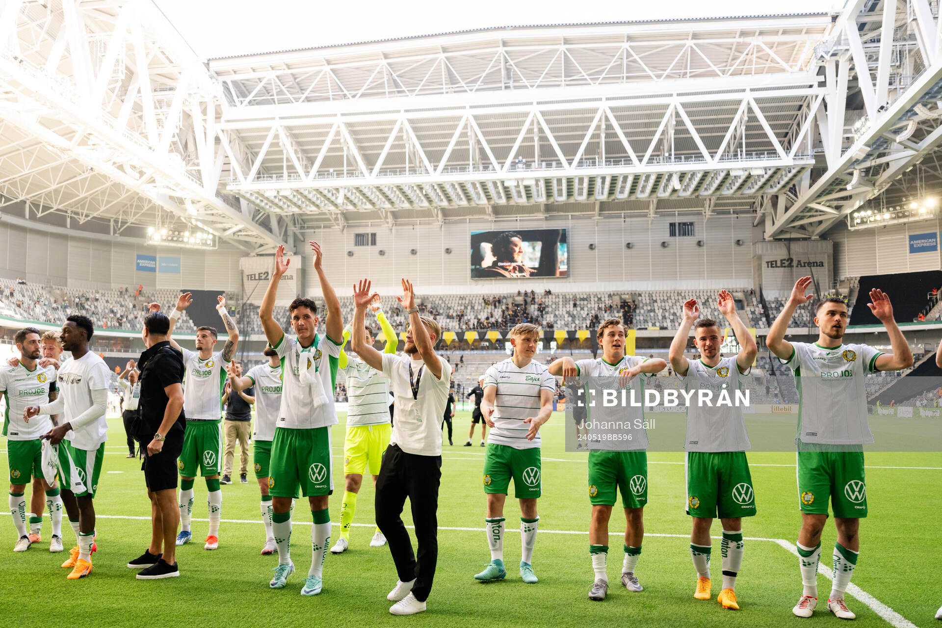 Hammarbys spelare jublar