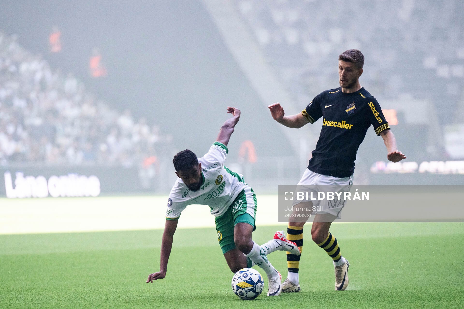 under fotbollsmatchen i Allsvenskan mellan Hammarby och AIK