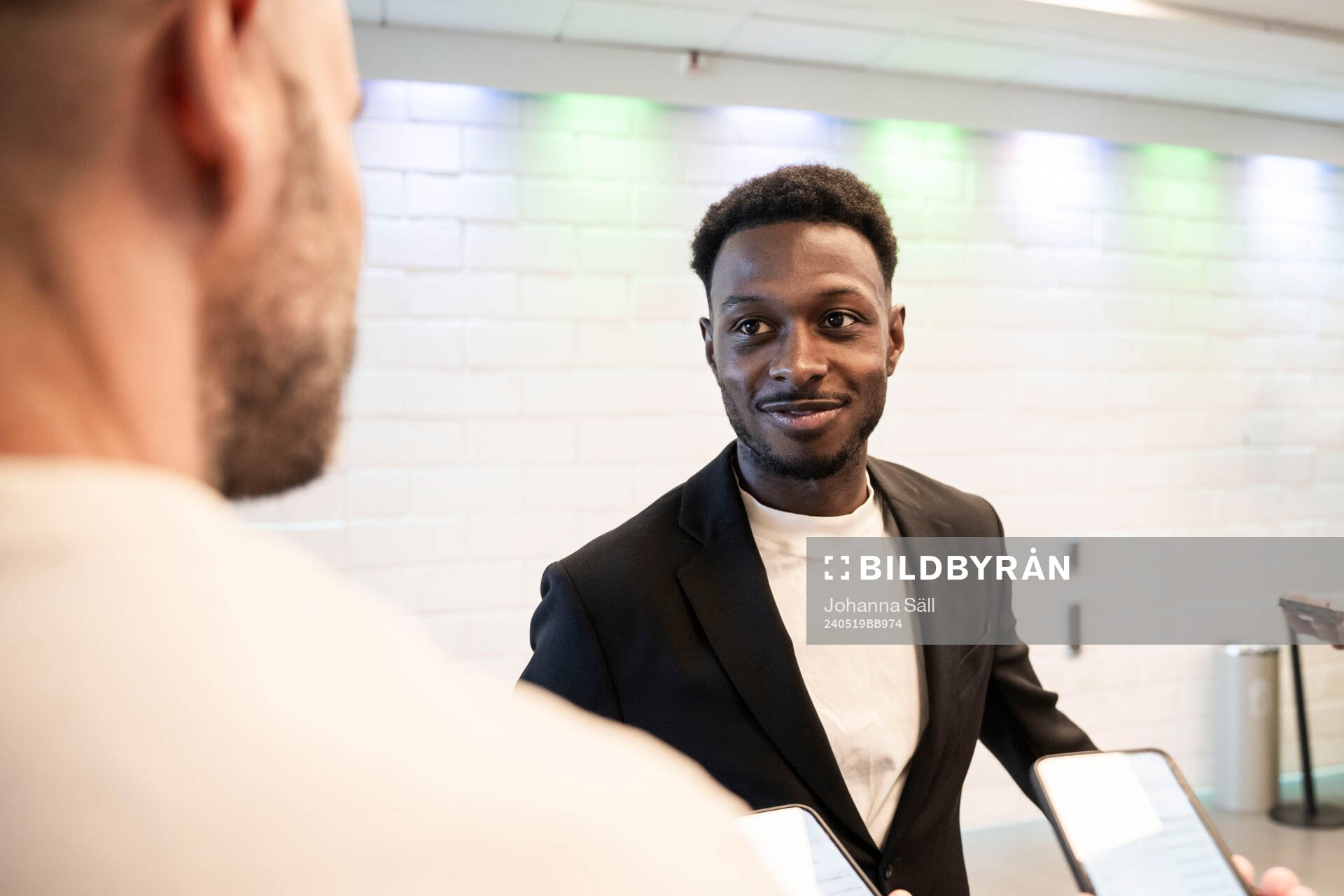 Hammarbys Shaquille Pinas i mixade zonen