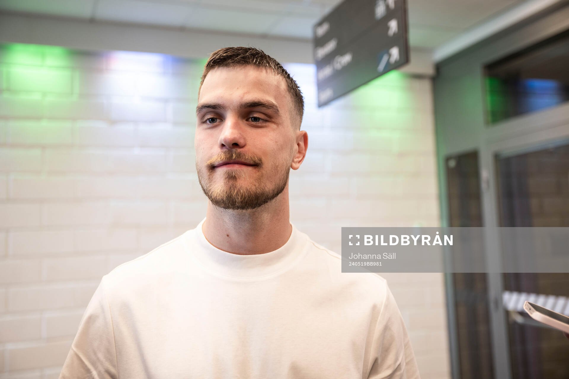 Hammarbys Pavle Vagic i mixade zonen