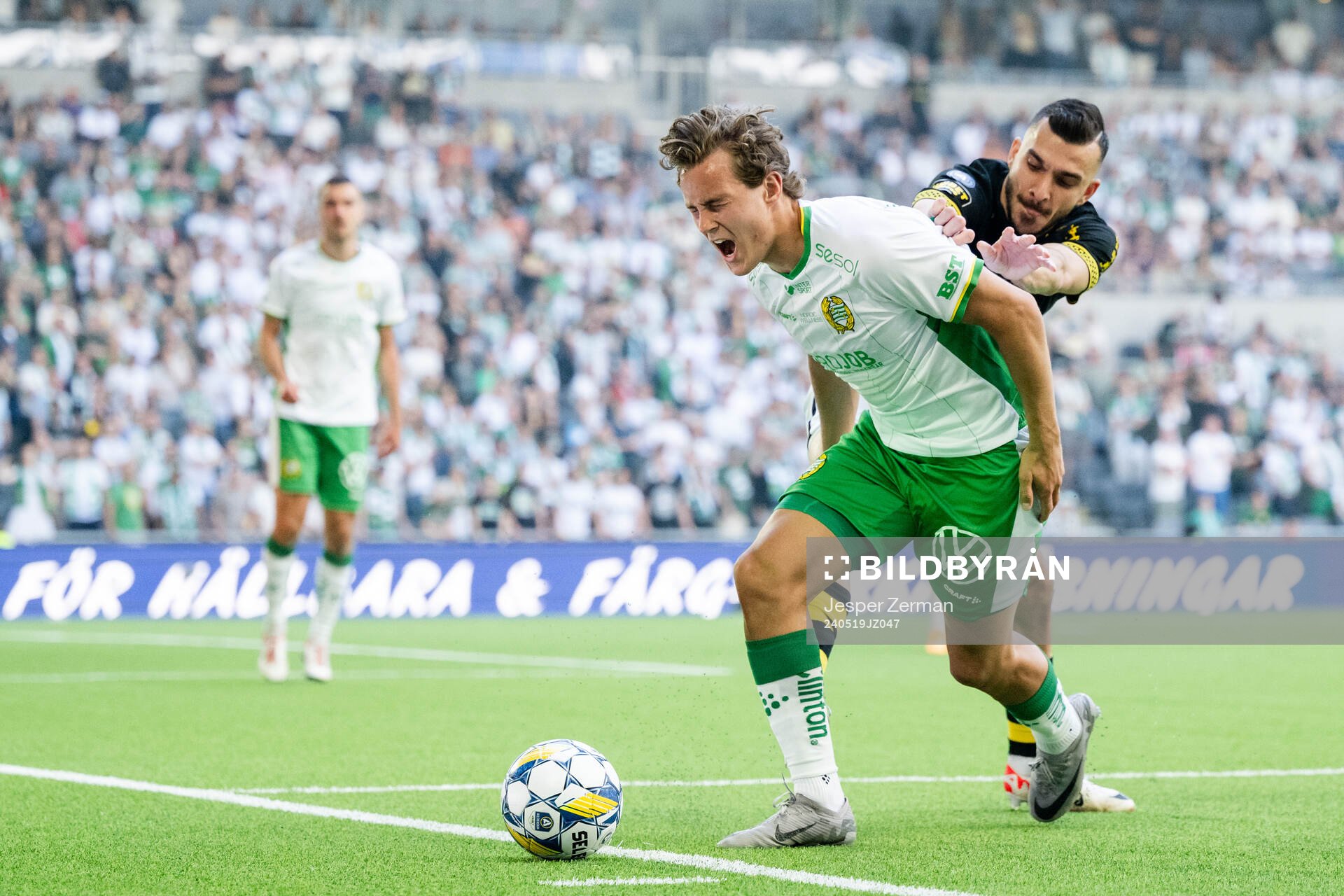 Hammarbys Hampus Skoglund och AIKs Ioannis Pittas