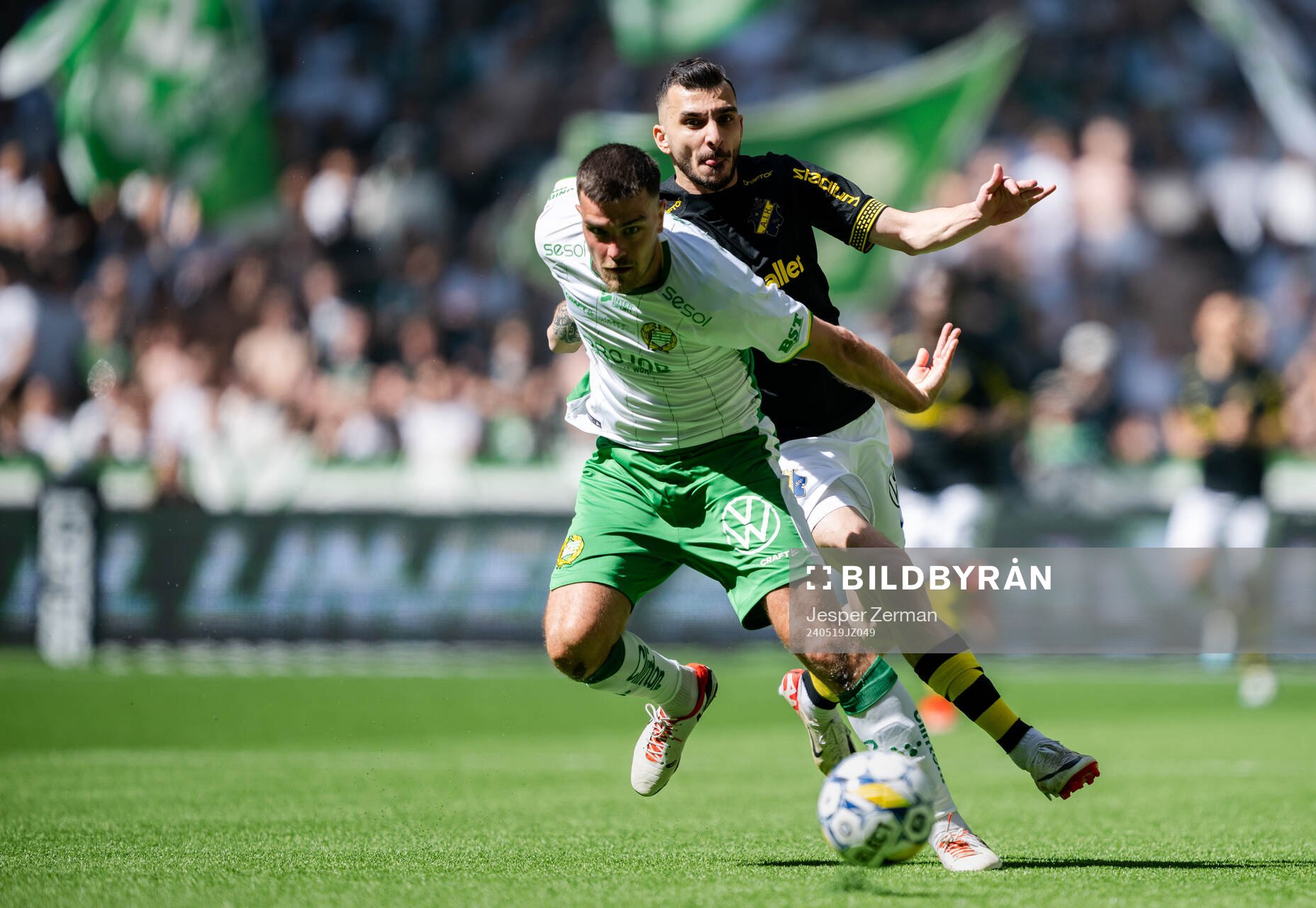 Hammarbys Pavle Vagic och AIKs Ioannis Pittas