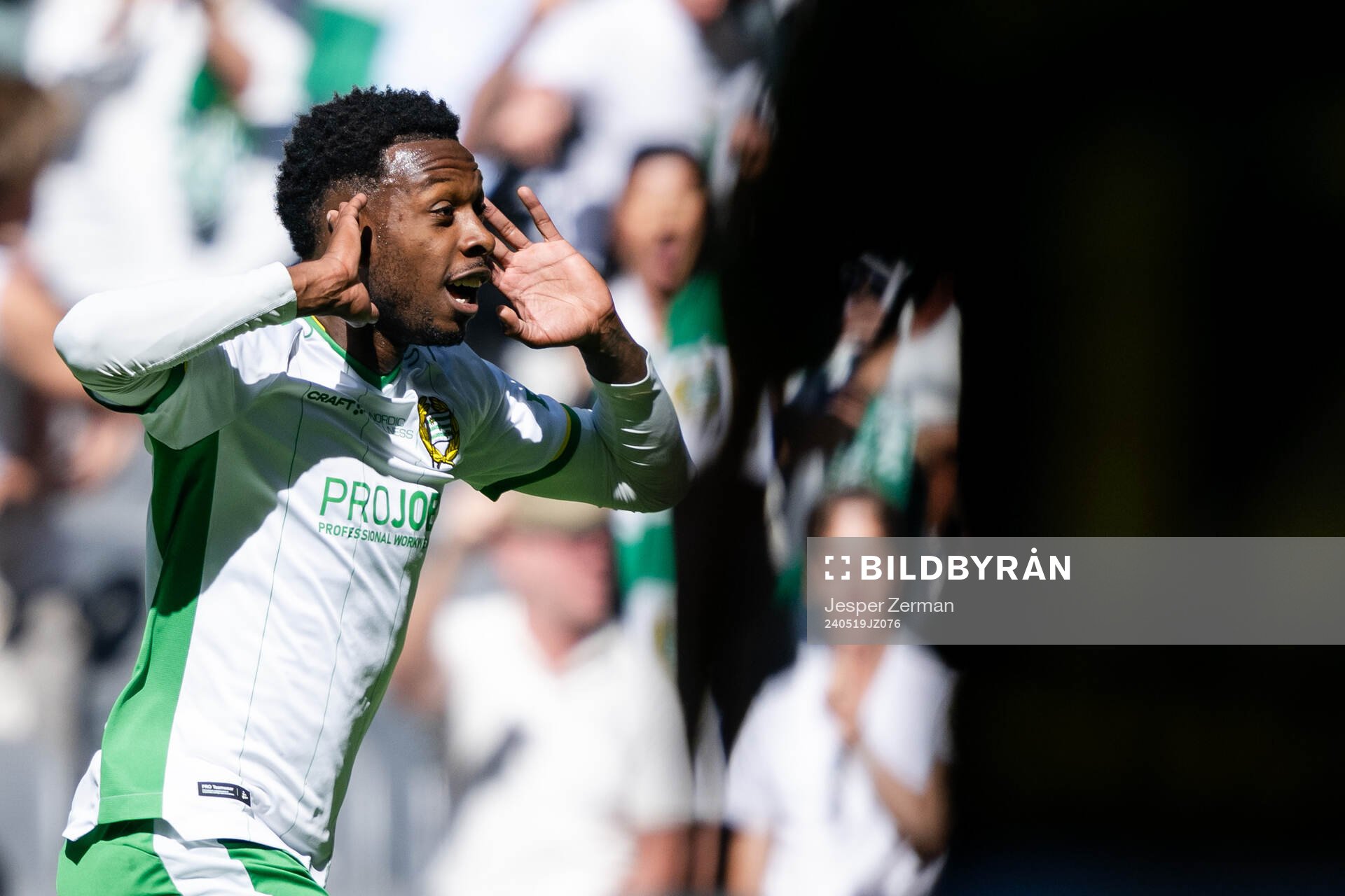 Hammarbys Shaquille Pinas jublar