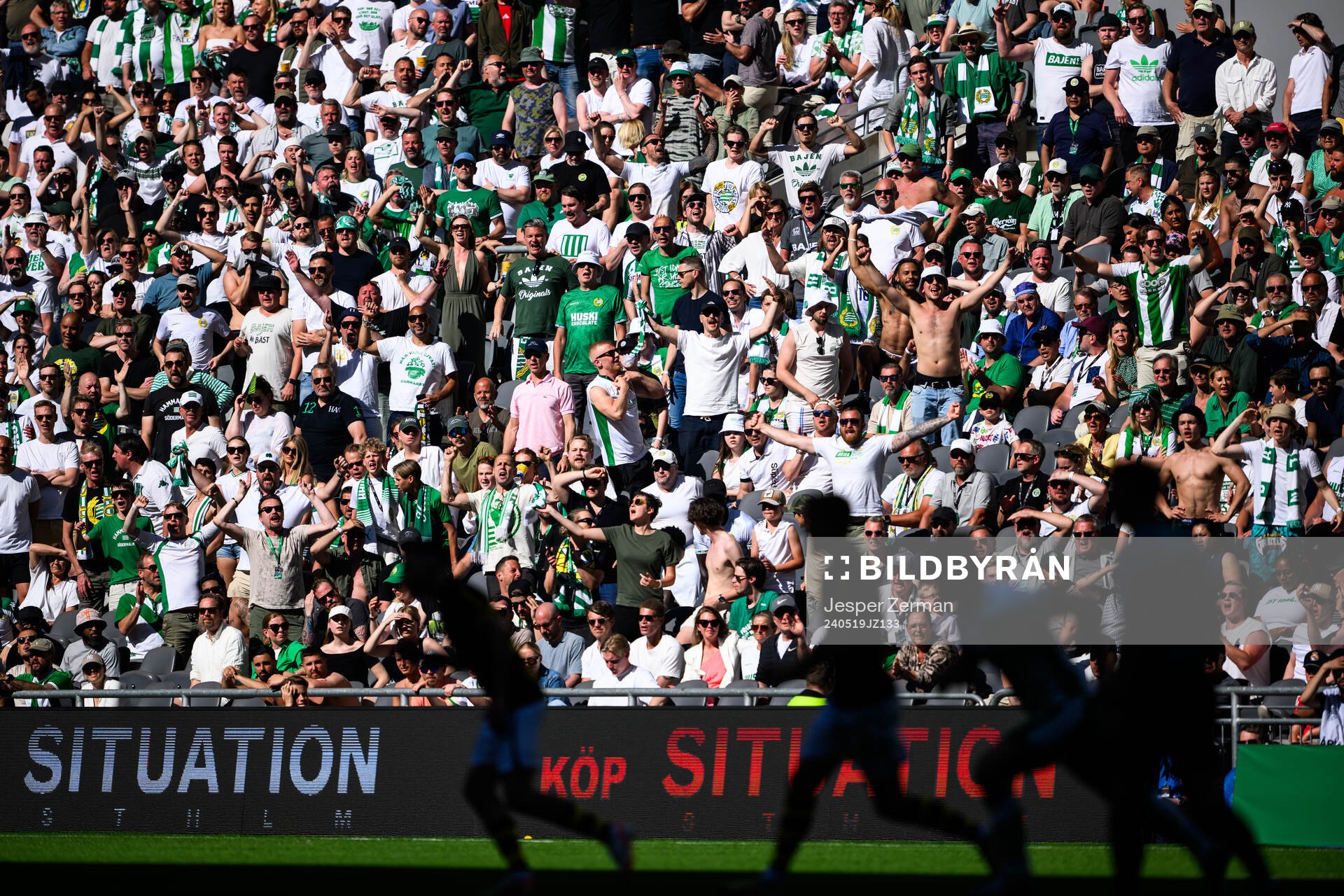 Hammarbys supportrar jublar