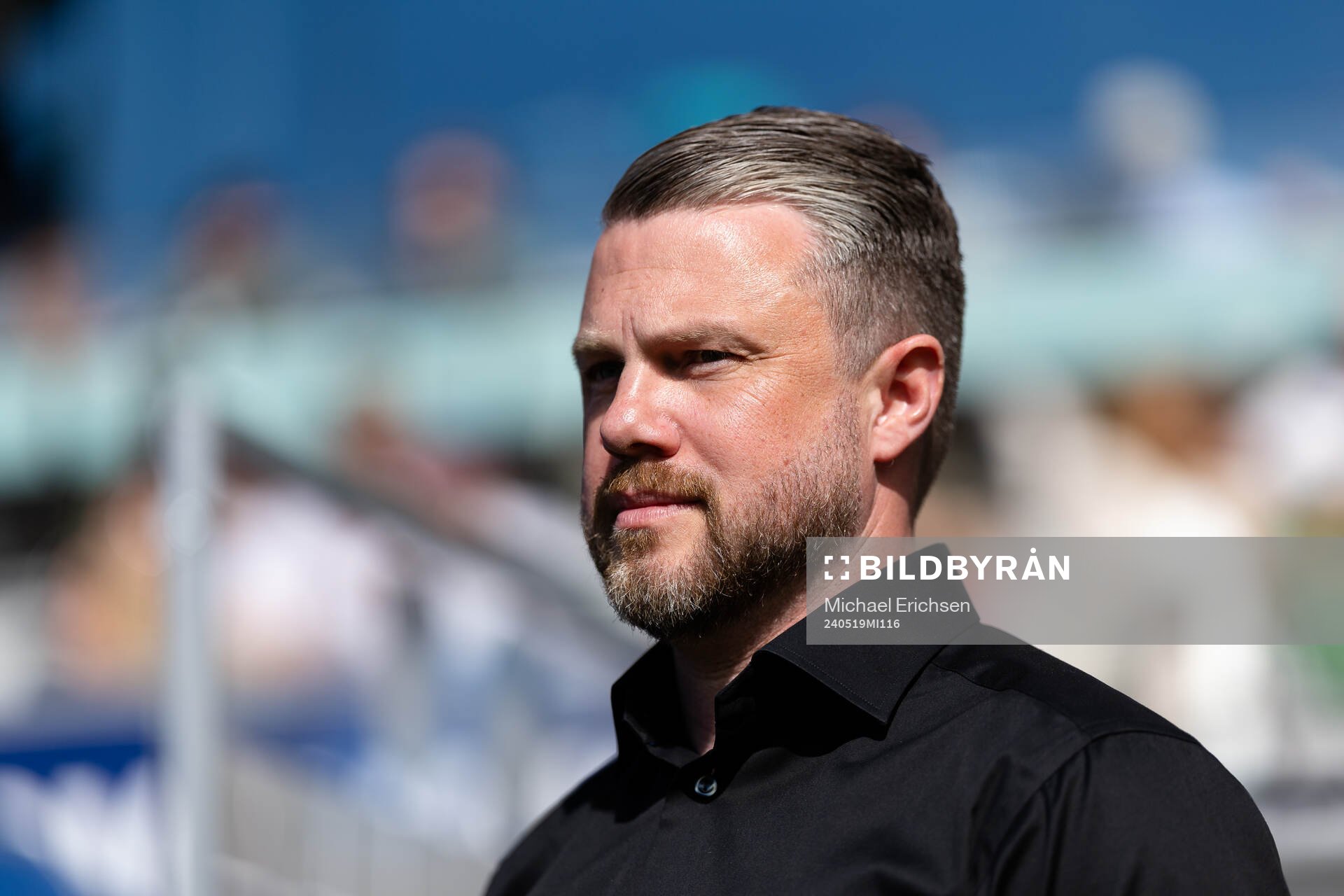 Elfsborgs manager Jimmy Thelin innan fotbollsmatchen i