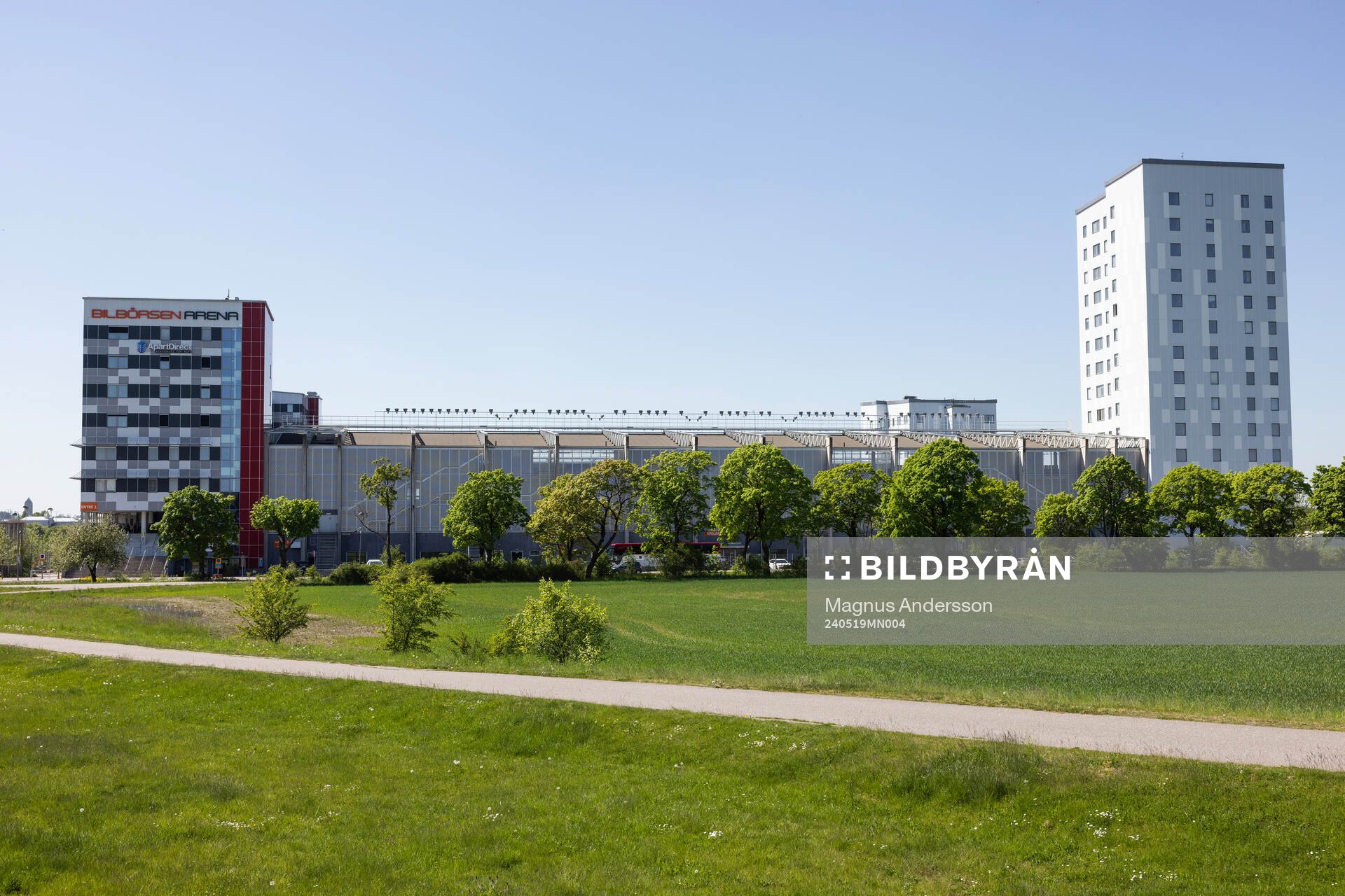 Exteriör vy av Bilbörsen Arena