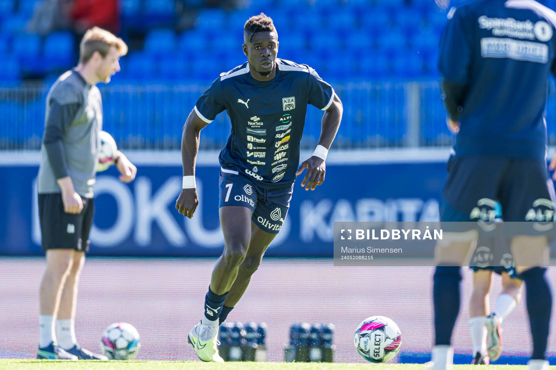 Pape Habib Gueye of Kristiansund warms up