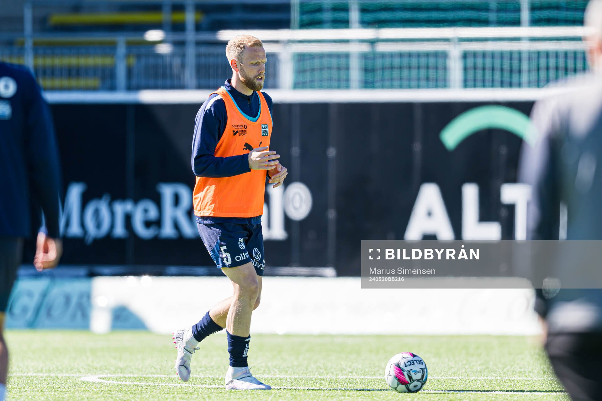 Dan Peter Ulvestad of Kristiansund warms up