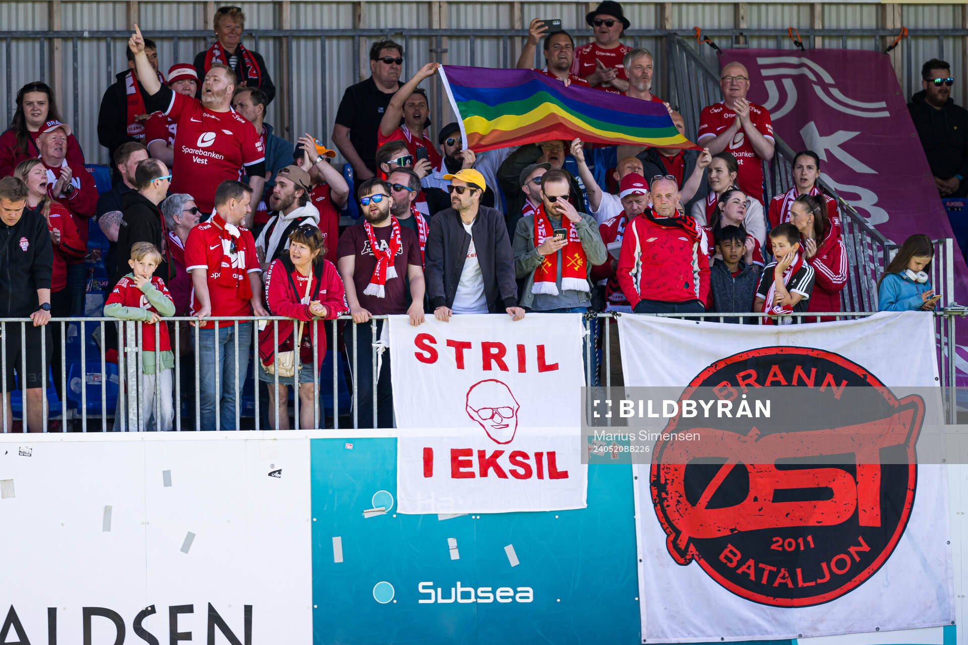 Spectators in the stands