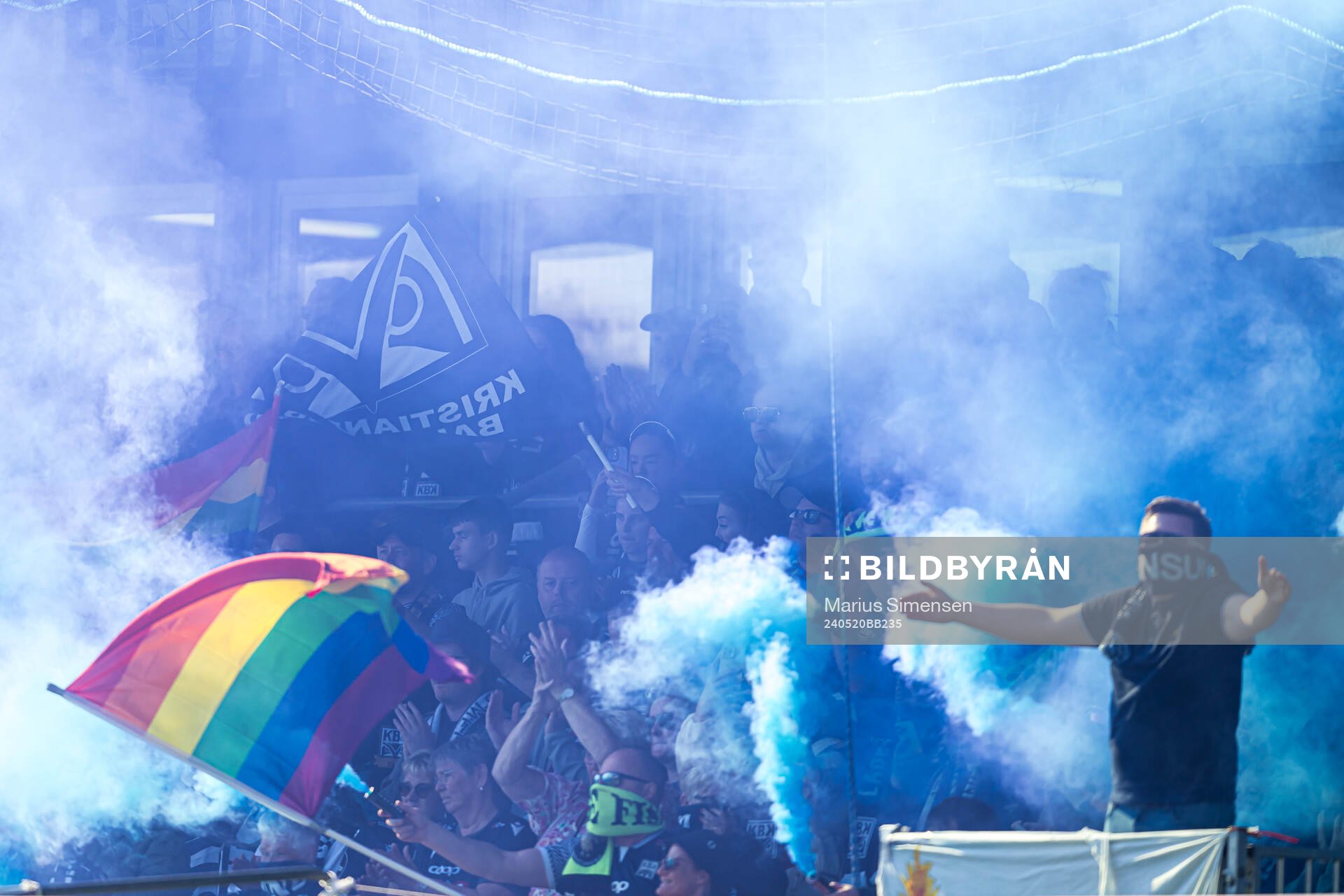 Spectators in the stands