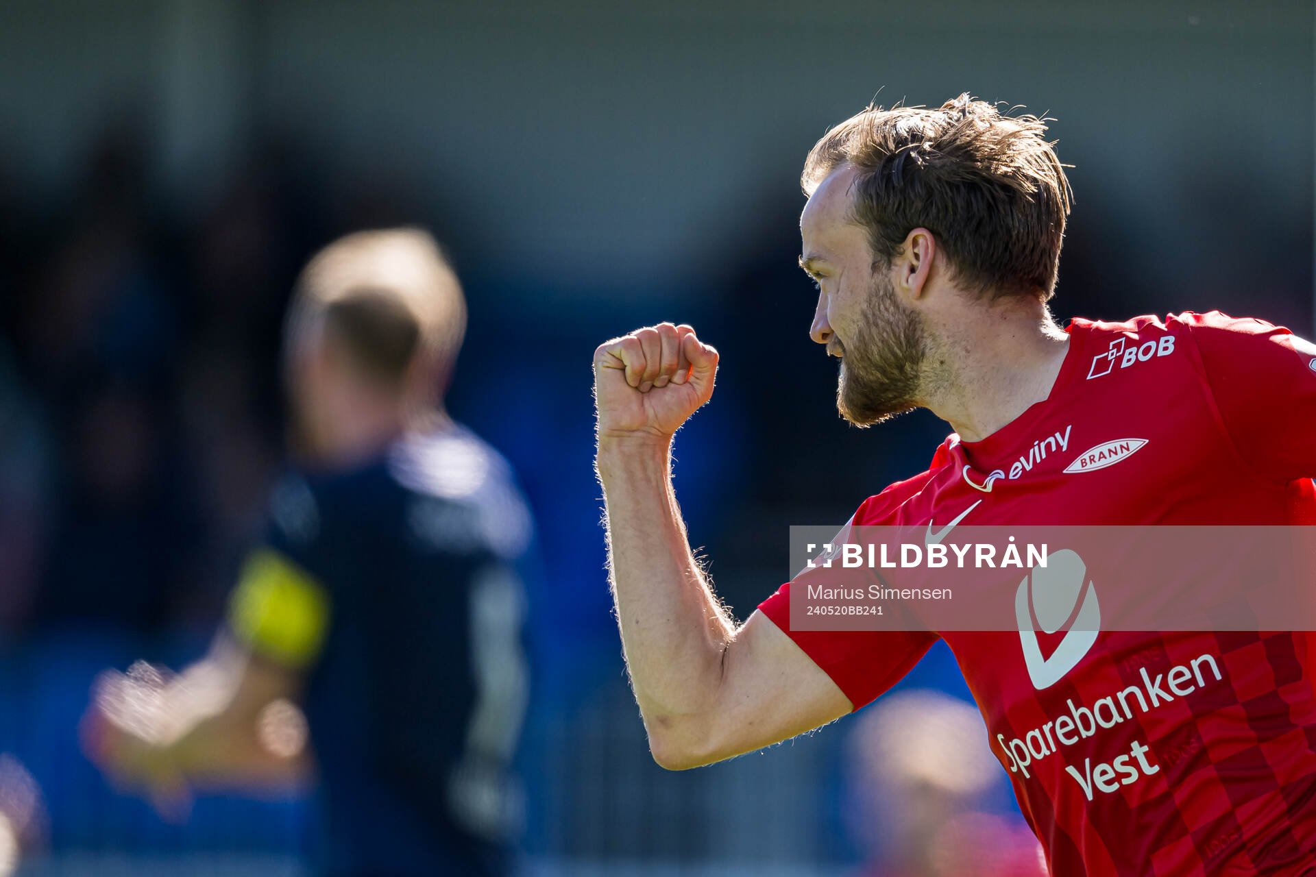 Bård Finne of Brann celebrates