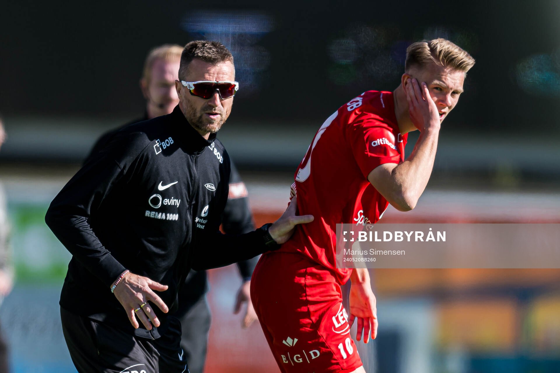 Eirik Horneland, head coach of Brann, and Emil Kornvig of