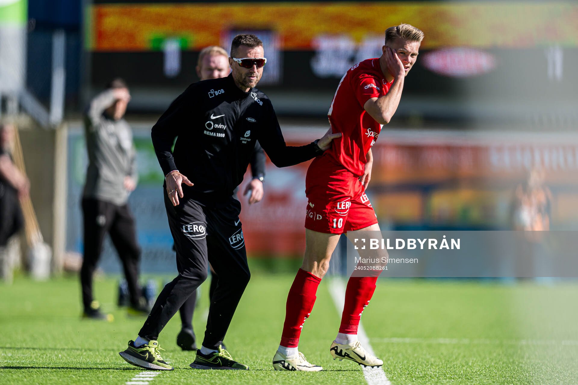 Eirik Horneland, head coach of Brann, and Emil Kornvig of