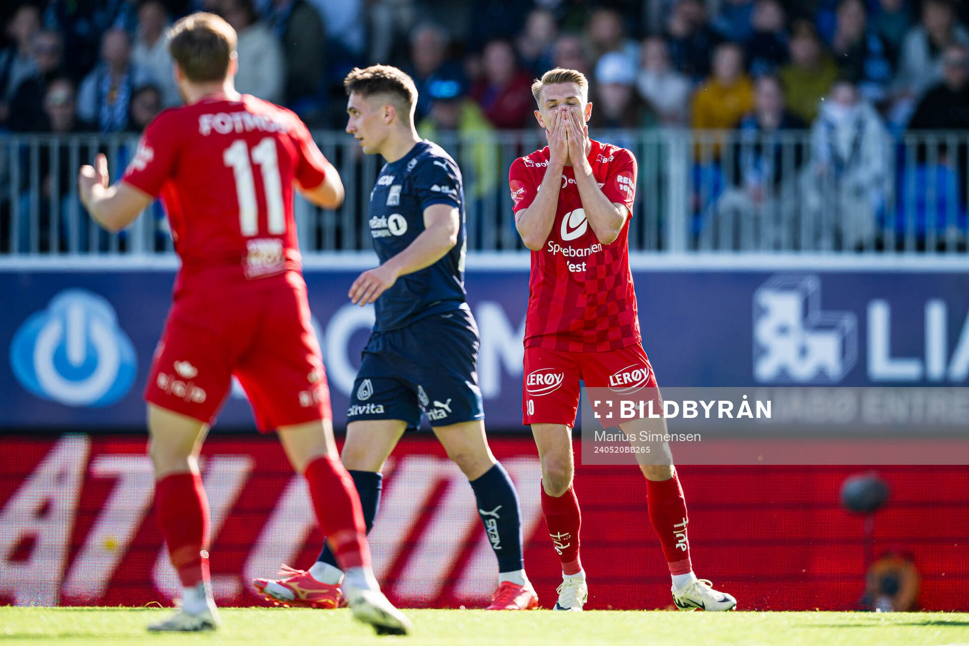 Emil Kornvig of Brann reacts