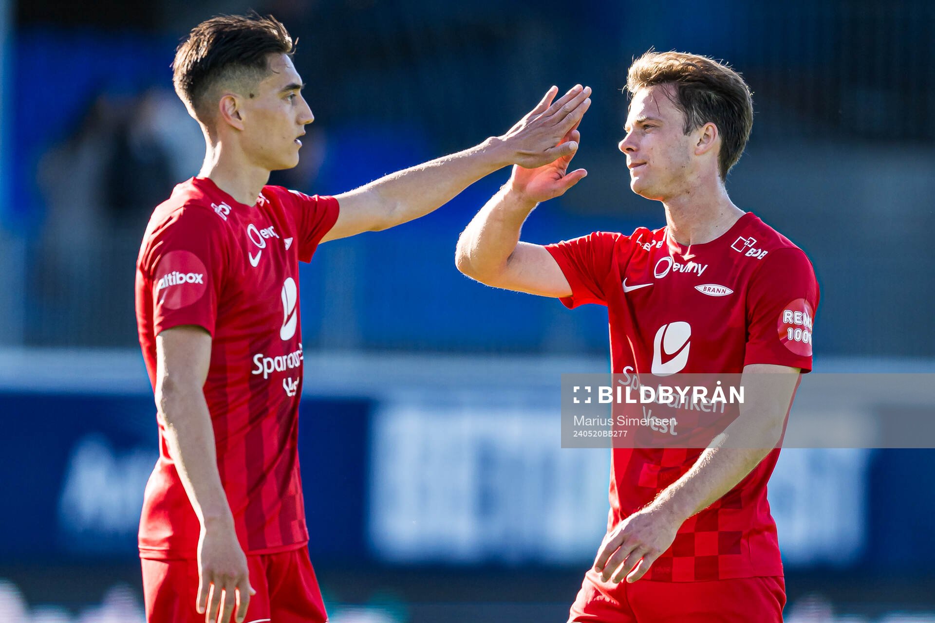 Svenn Crone and Felix Horn Myhre of Brann  looks dejected