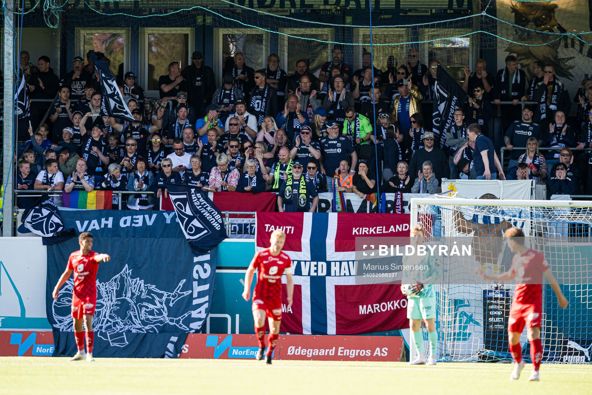 Spectators in the stands