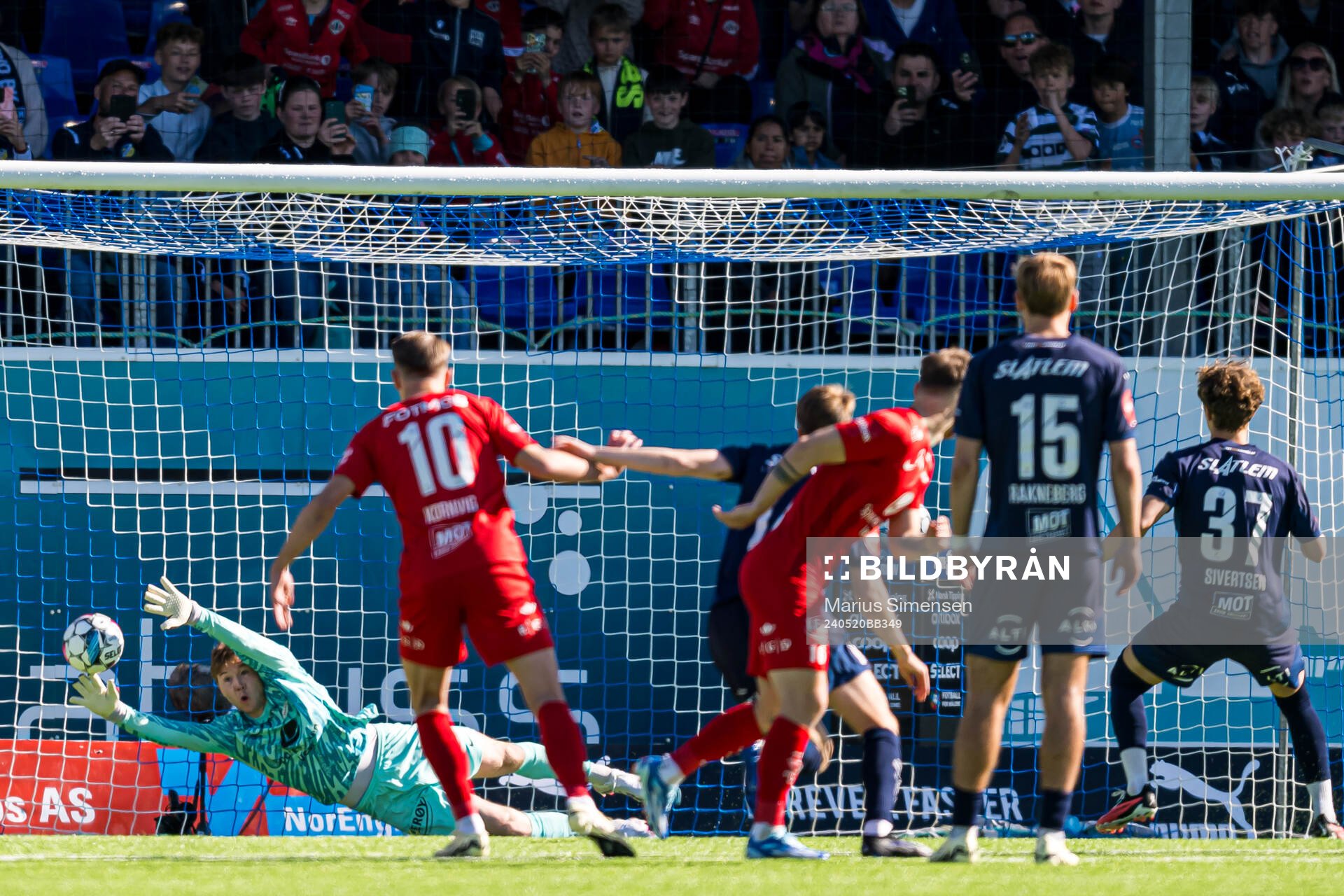 Oskar Sivertsen of Kristiansund scores the 1-0 goal