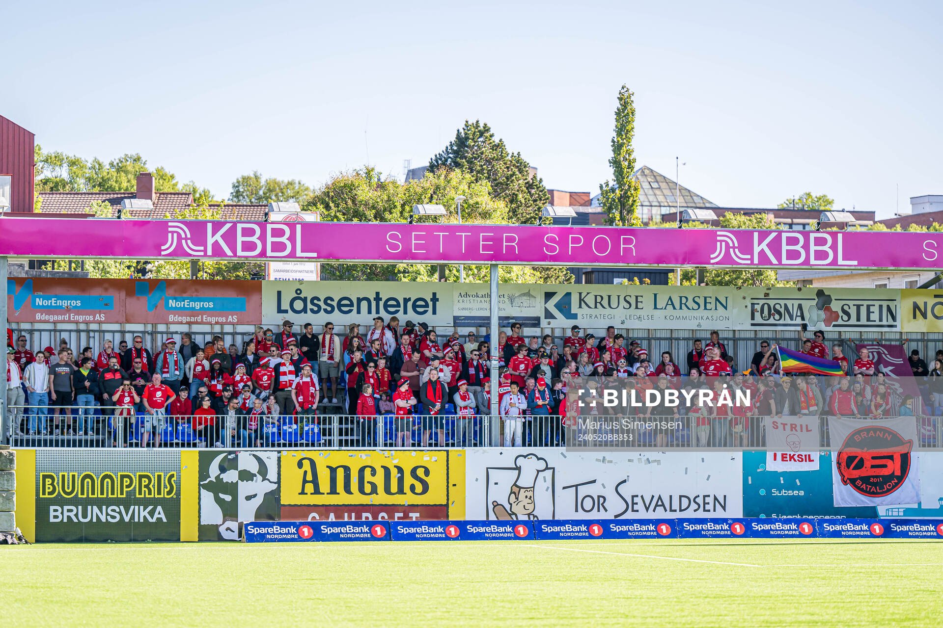 Spectators in the stands
