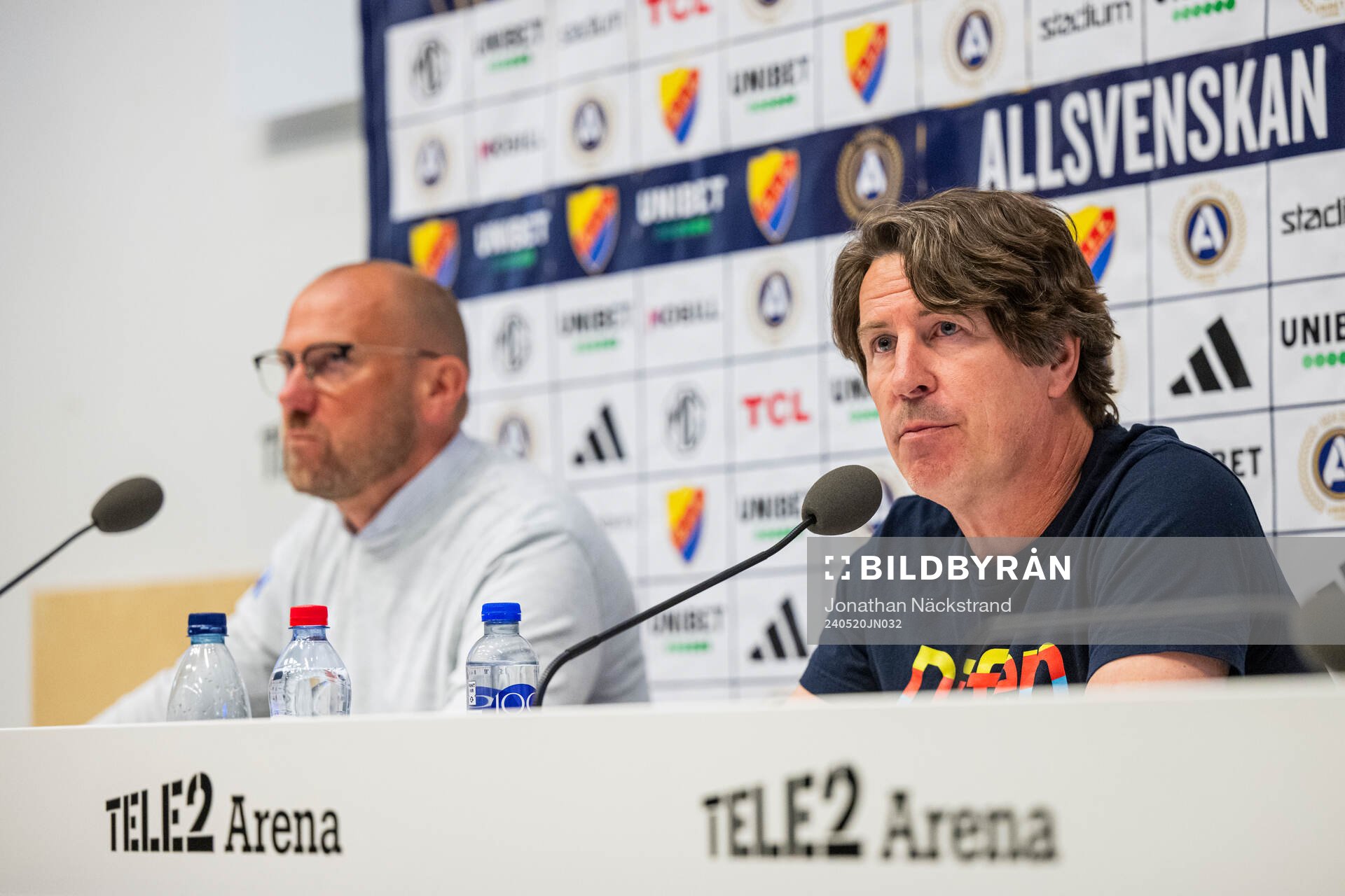 Djurgårdens tränare Thomas Lagerlöf och Halmstads