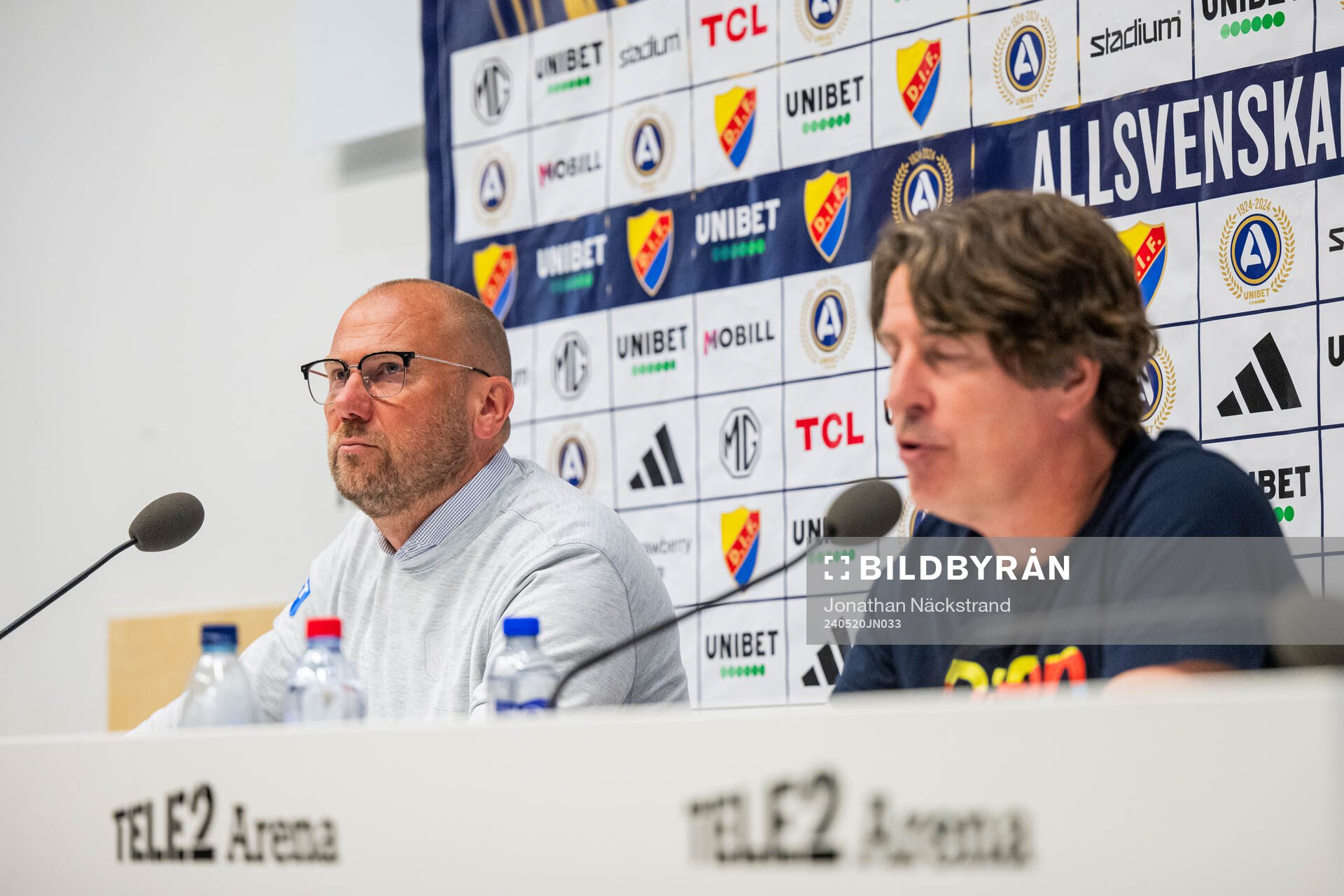 Halmstads tränare Magnus Haglund och Djurgårdens tränare